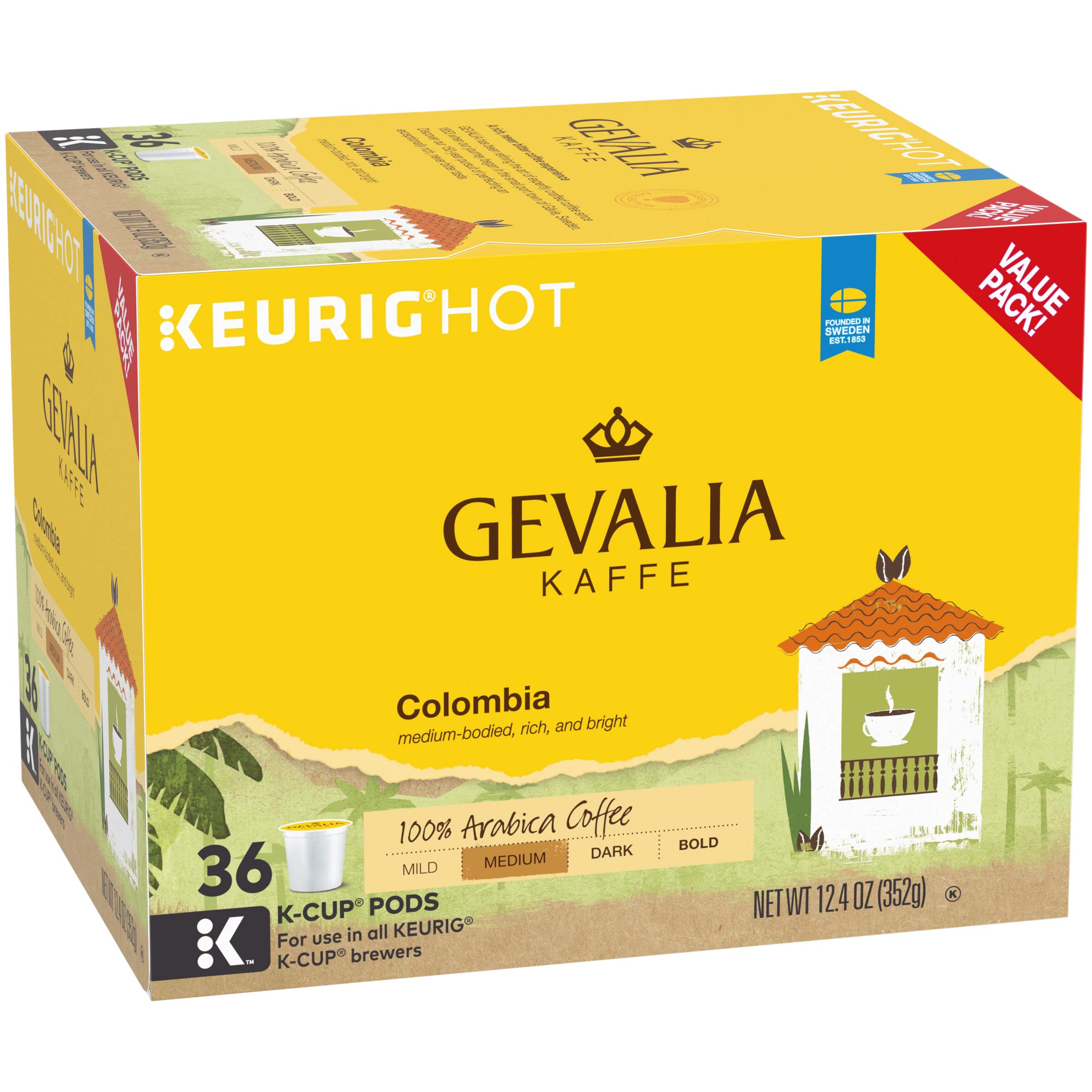 Amazon.com: Gevalia Kaffe Colombian Blend Medium Roast K-Cup
