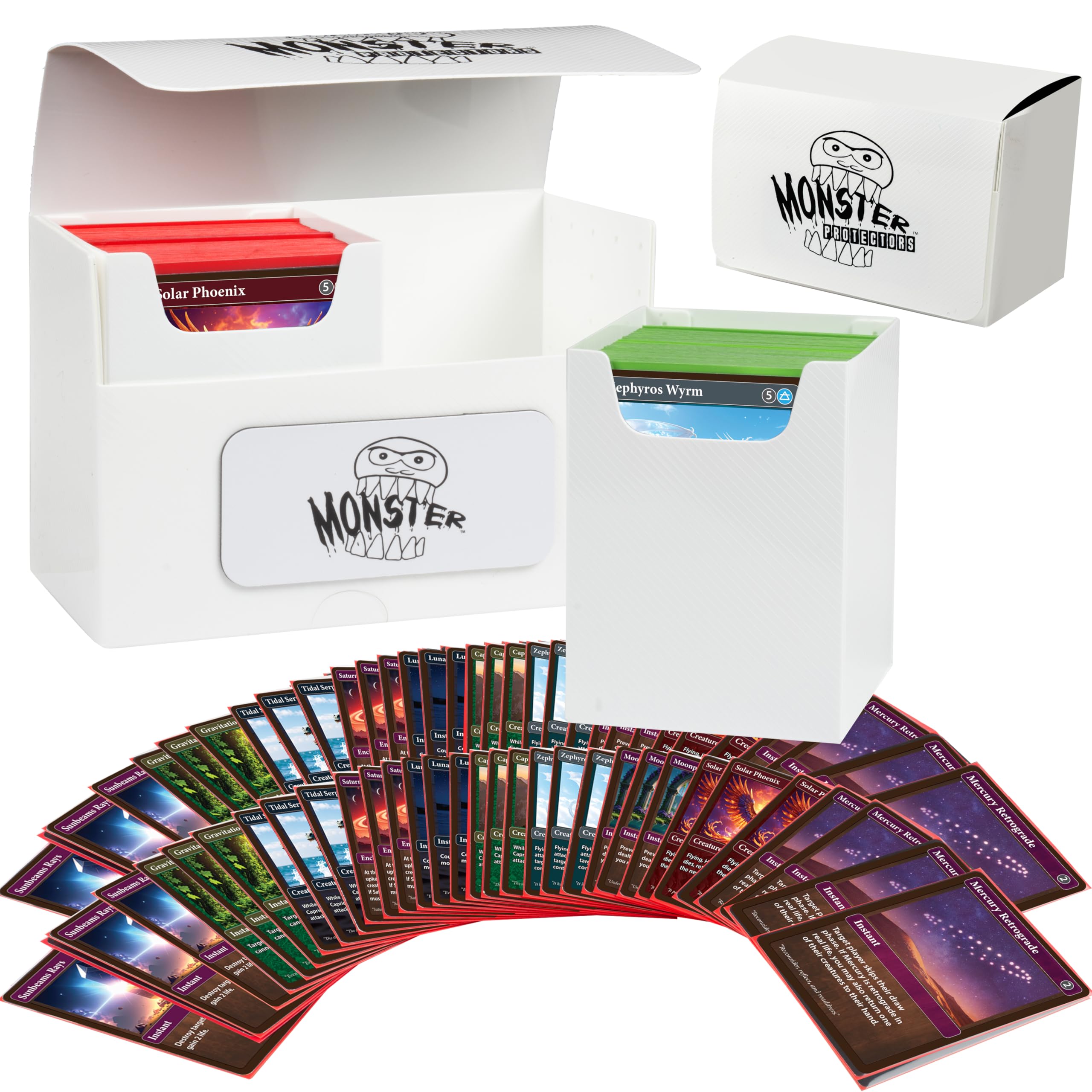 Amazon.com: Monster XL Double Commander Deck Box- White, Holds 200