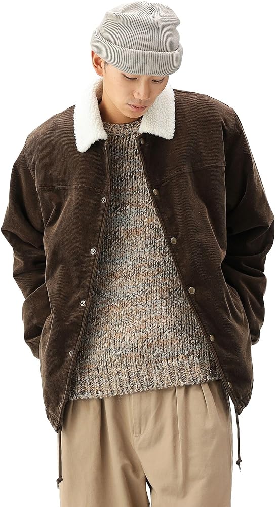 Amazon.co.jp: [ビームス] ブルゾン ルーズフィット コーデュロイ ボア