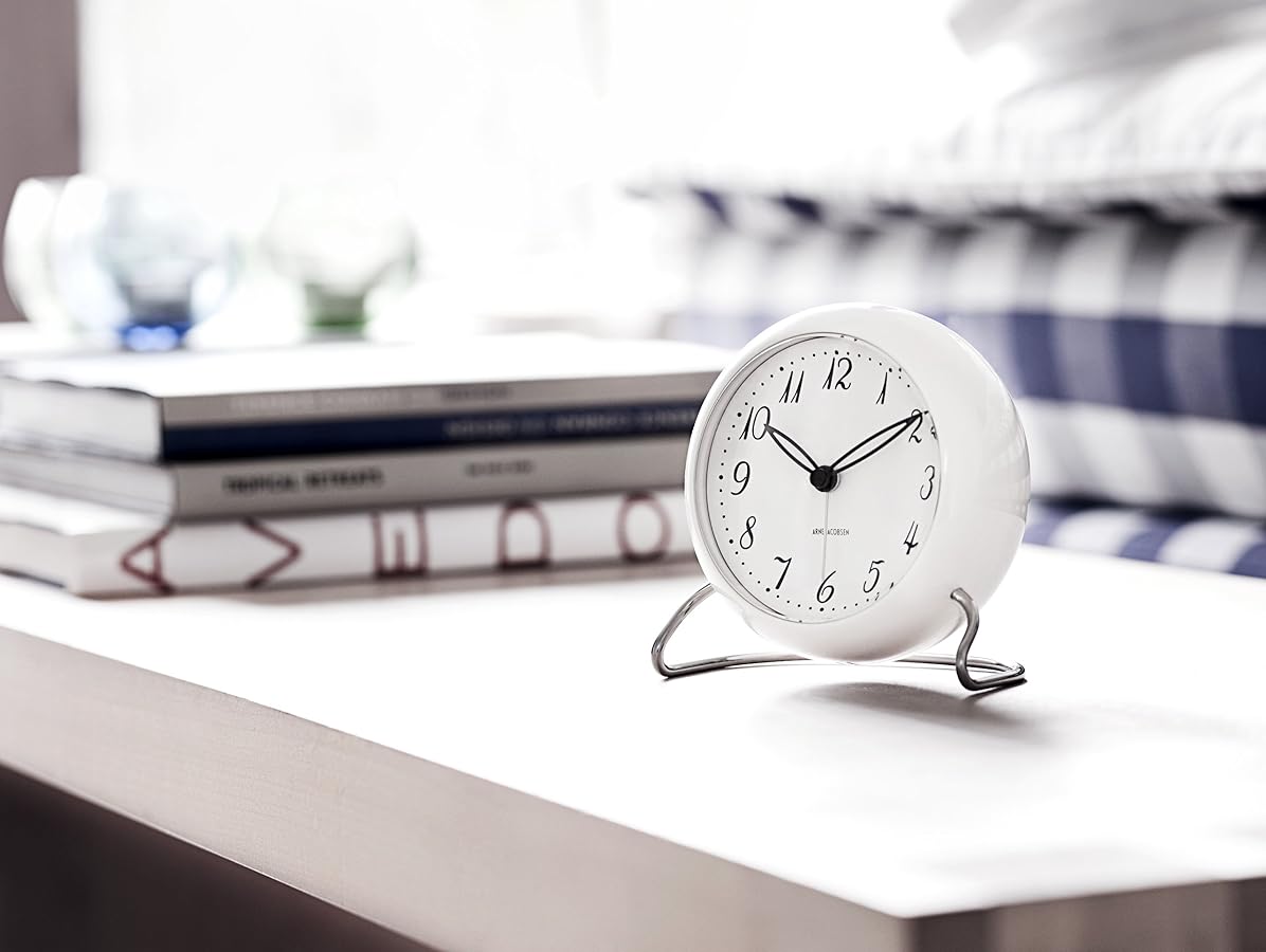 Amazon.co.jp: Arne Jacobsen LK Table Clock 43670, white, LK Table