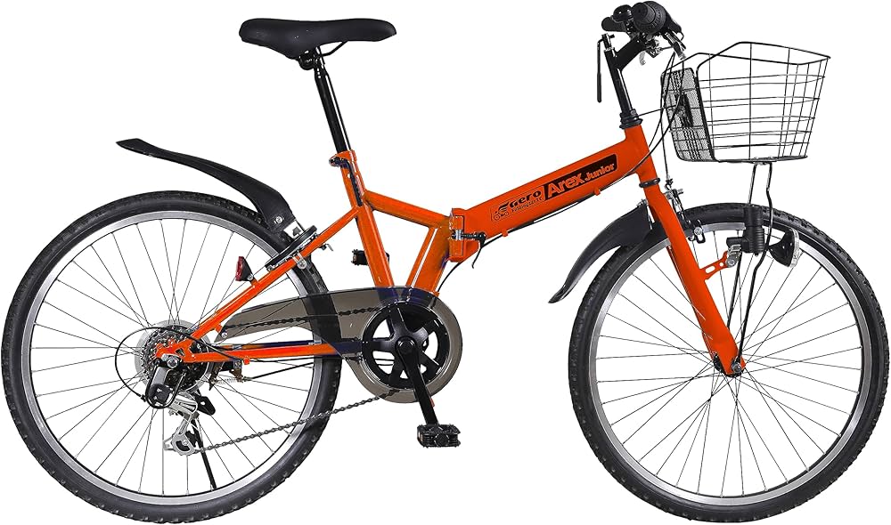 Amazon | パンクしない 24型 24インチ 6段変速付 折り畳みジュニア