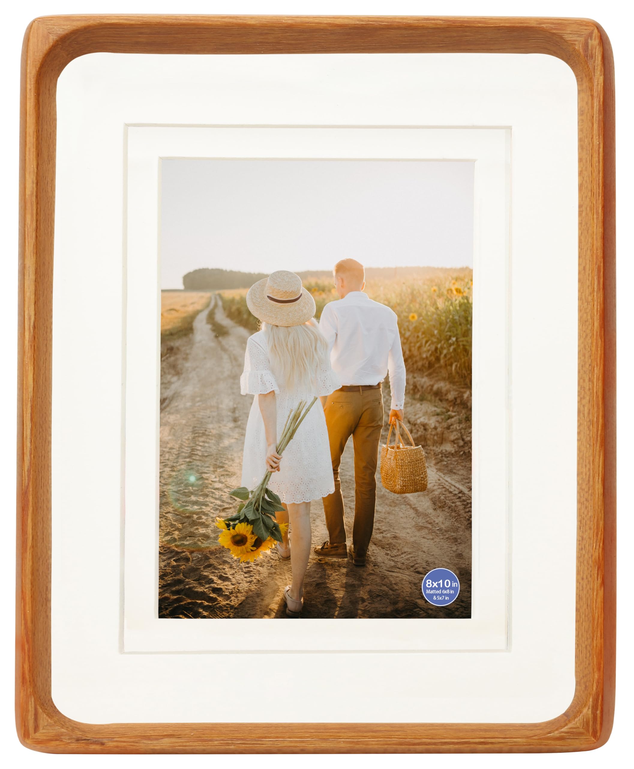 Amazon.com - XKIILH 8x10 Picture Frames Teak Solid Wood with Real