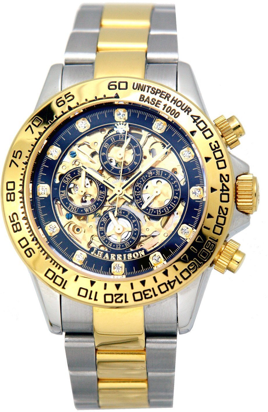 Amazon.co.jp: [ジョンハリソン]J.Harison 腕時計 自動巻き ブラック