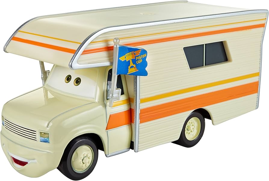 Amazon.com: Disney Car Toys Larry Camper - Vehículo fundido a