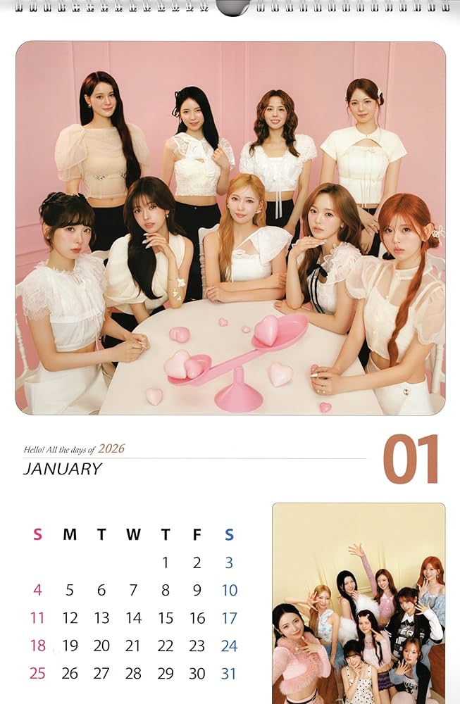 Amazon.co.jp: NiziU ニジュー グッズ 大判 壁掛け カレンダー 2026年