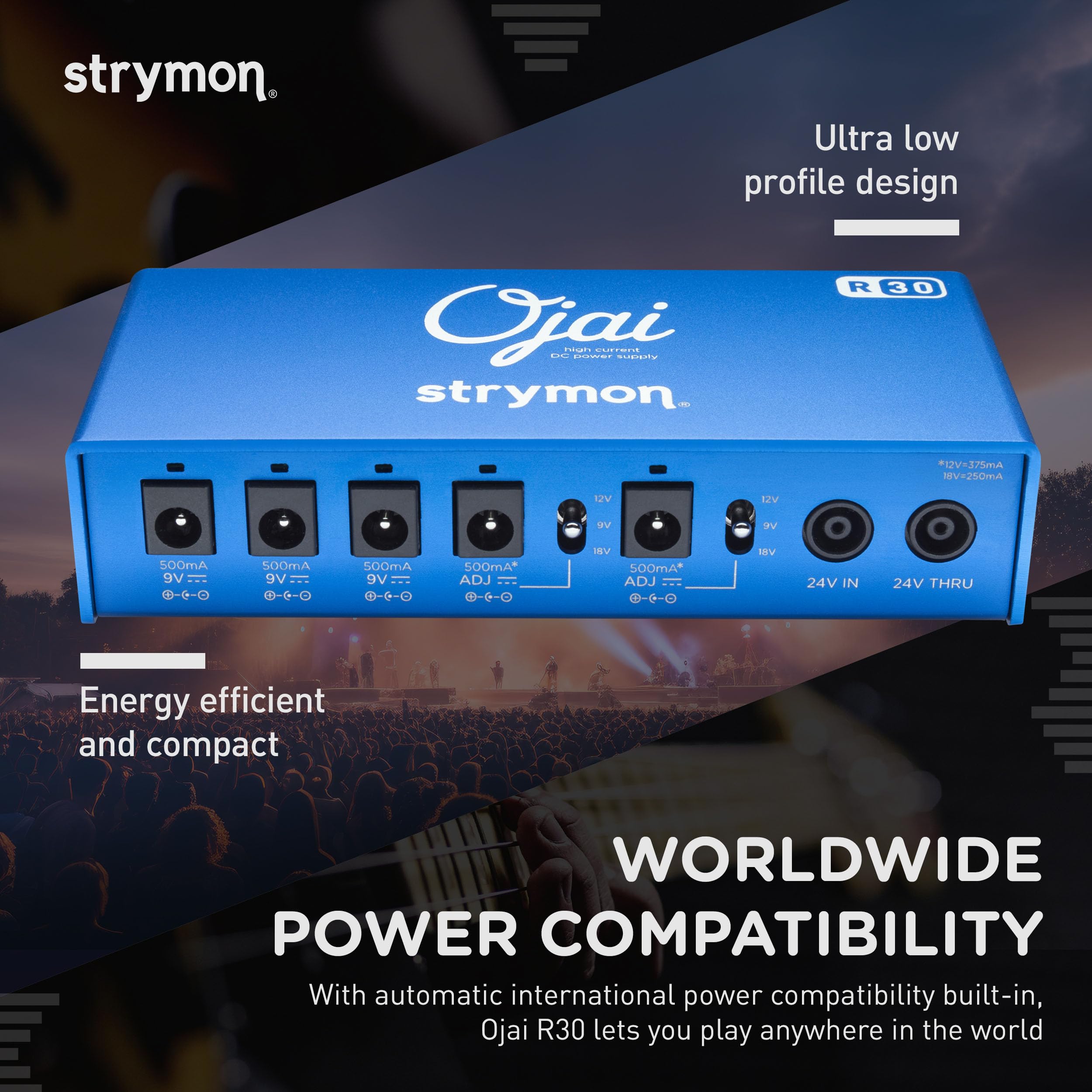 Amazon.com: Strymon Ojai R30 Expandable High Current Guitar Pedal