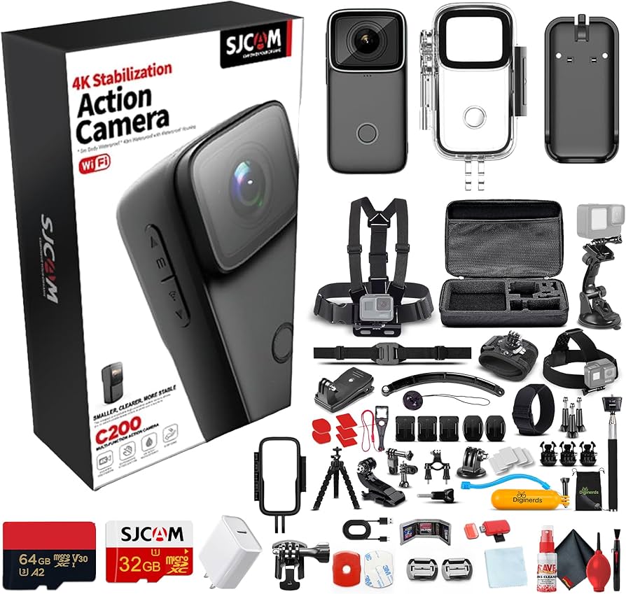 Amazon.com : SJCAM C200 4K Mini Action Camera | Compact Waterproof