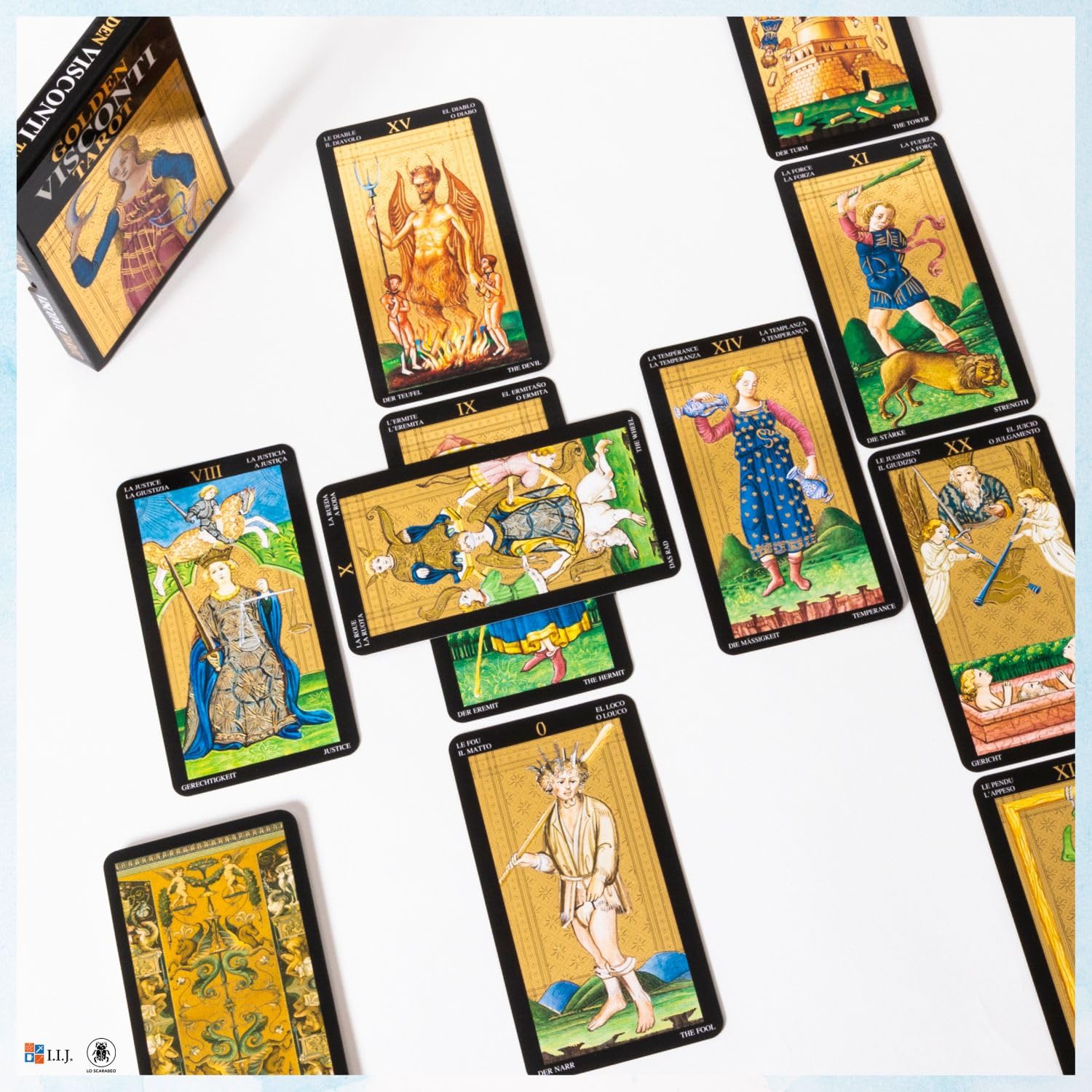 Amazon.co.jp: I.I.J タロットカード ゴールデン・ビスコンティ