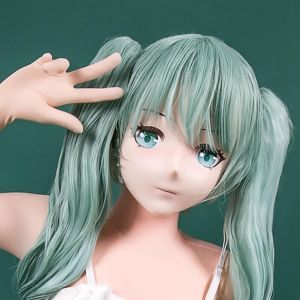 Amazon.co.jp: Latex Hood Full Head Kigurumi Doll Mask小純樹脂製