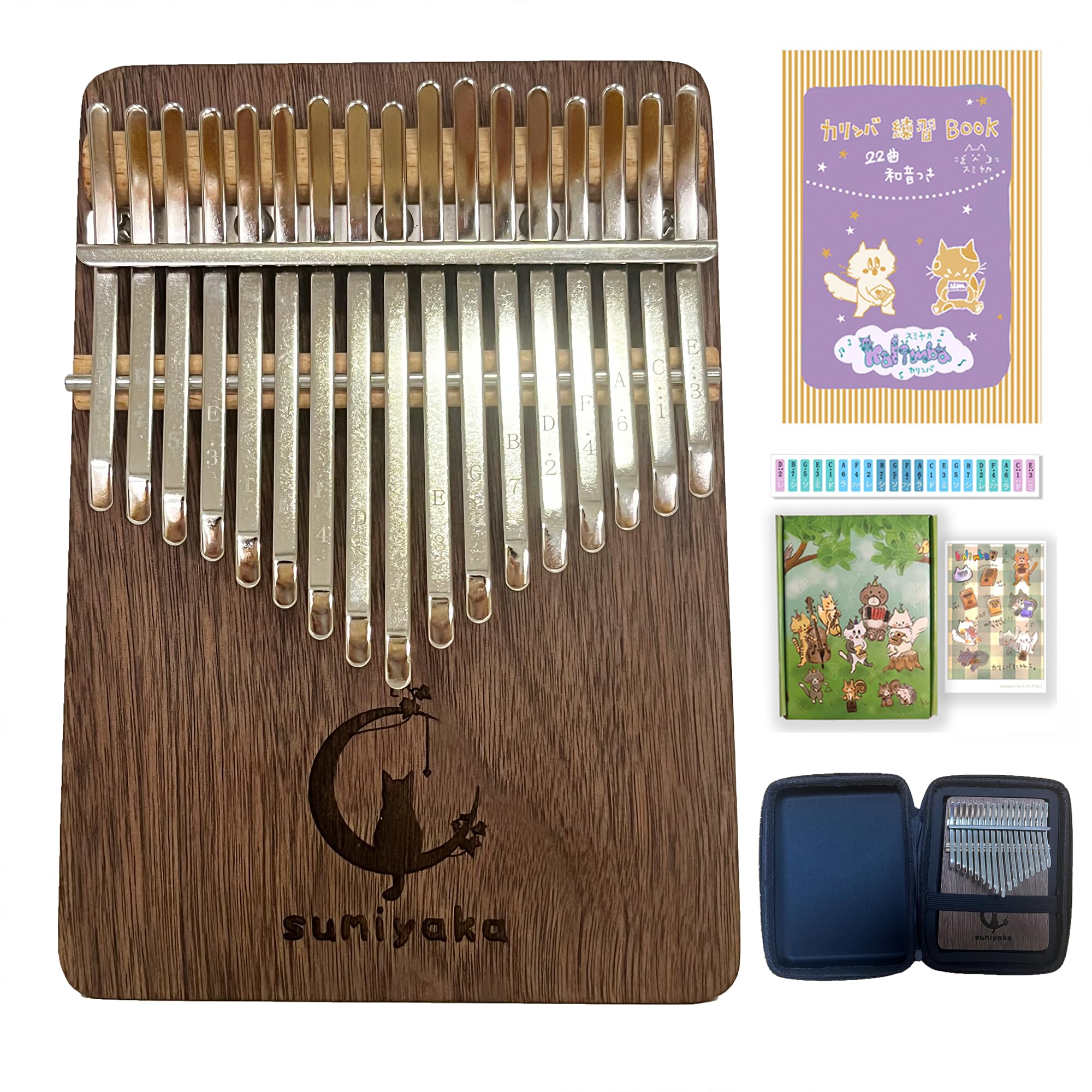 Amazon.co.jp: スミヤカ カリンバ 17キー ソリッド ブラック