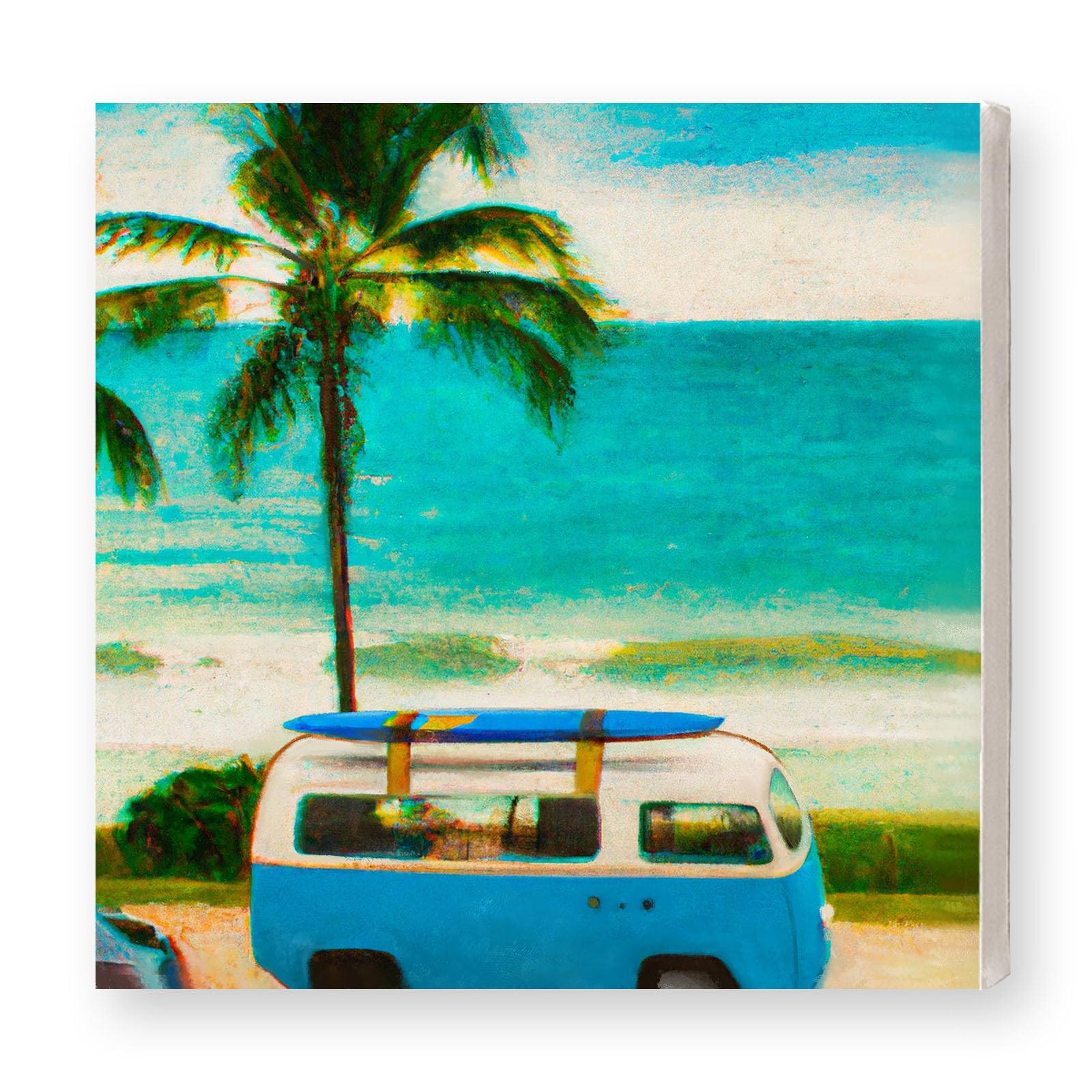 Amazon.co.jp: 海の絵 キャンバス アート パネル ビーチ 車 夏 サマー