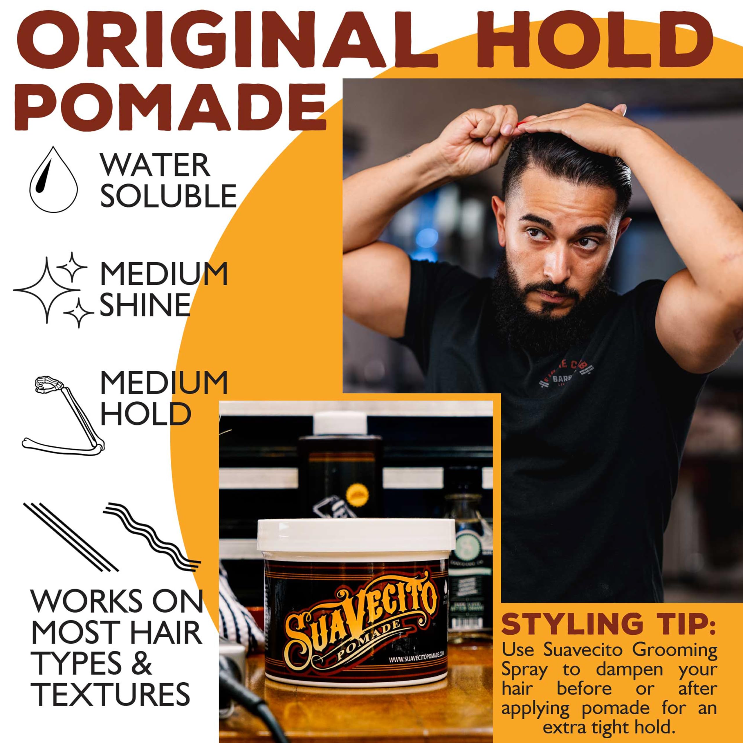 Amazon | Suavecito ポマード、32液量オンス 32オンス | Suavecito