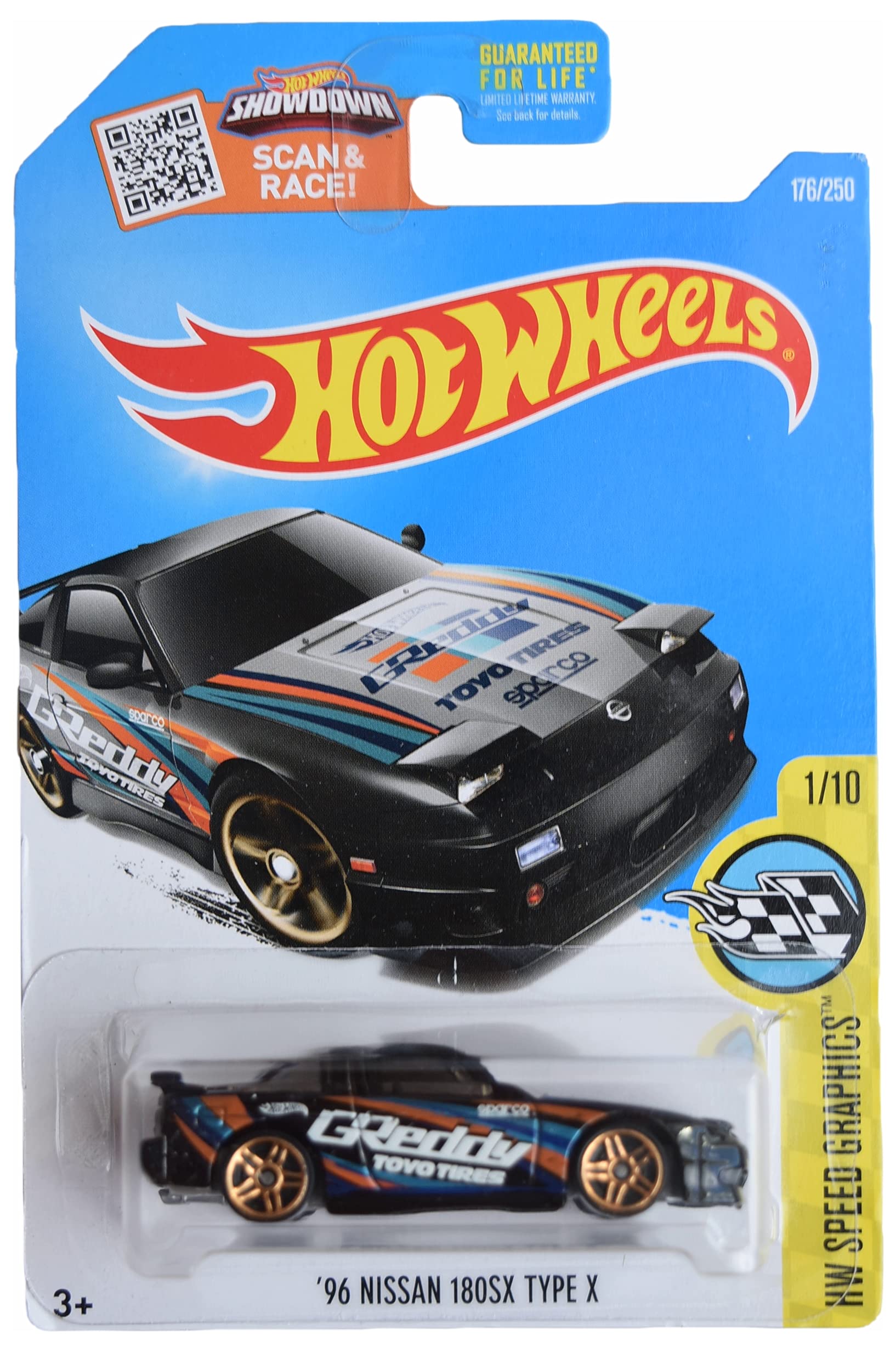 Amazon.com: Hot Wheels '96 Nissan 180SX Type X, [Black] Speed