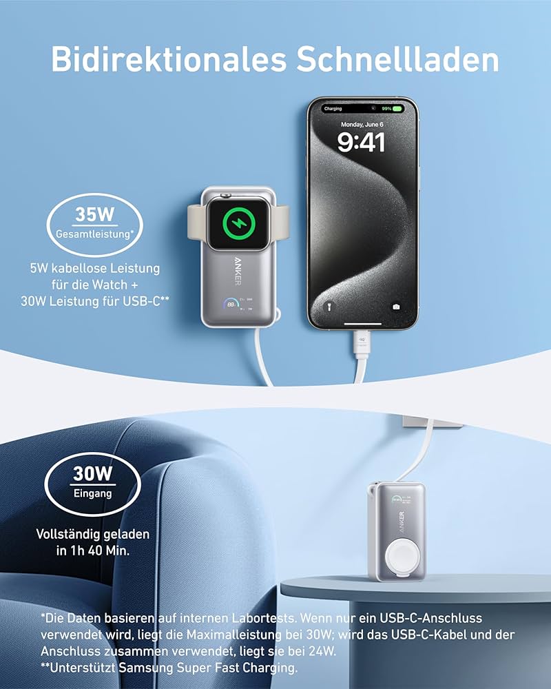 Amazon.com: Anker MagGo Power Bank for Apple Watch, Officially