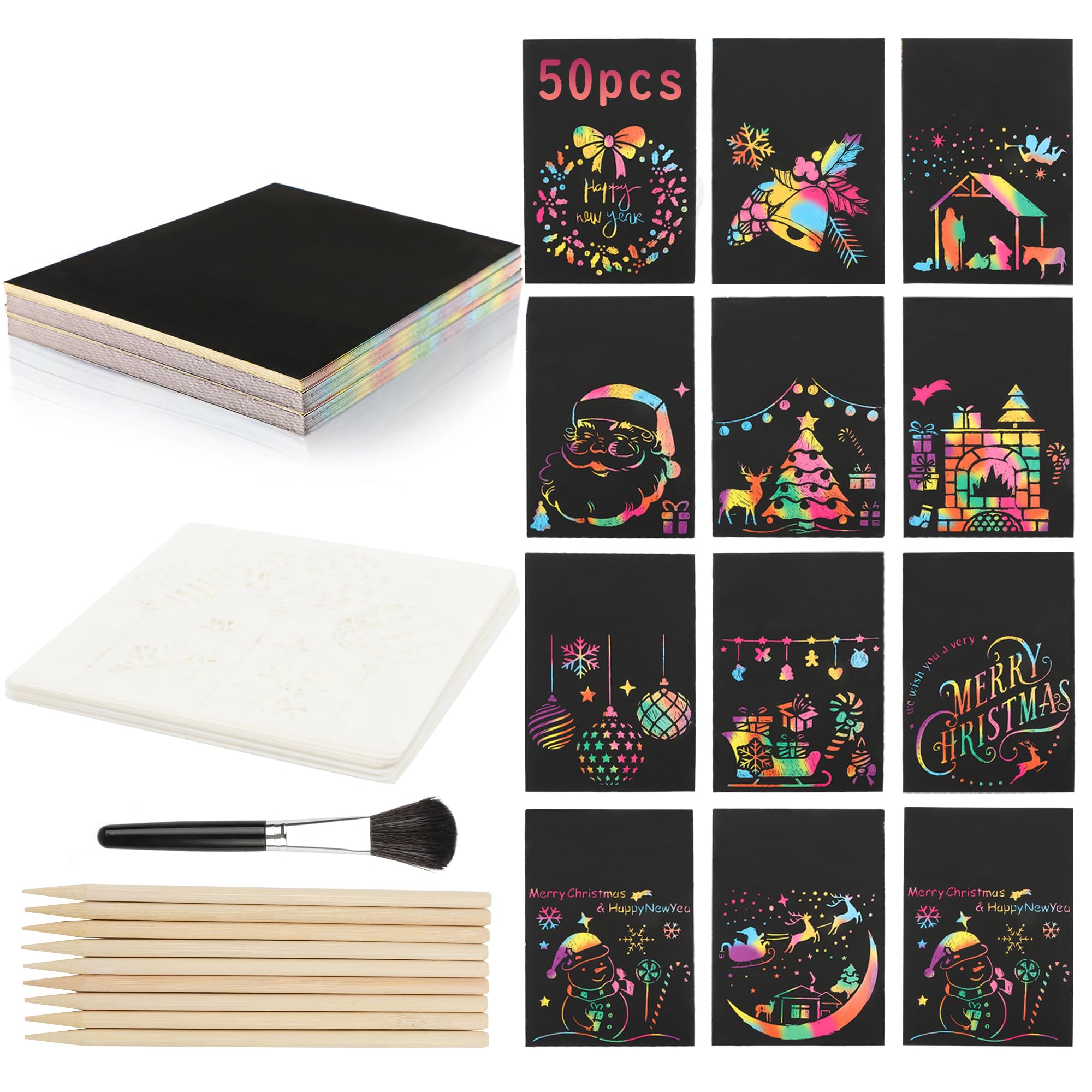 Amazon.co.jp: DERAYEE クリスマス スクラッチアート スクラッチアート