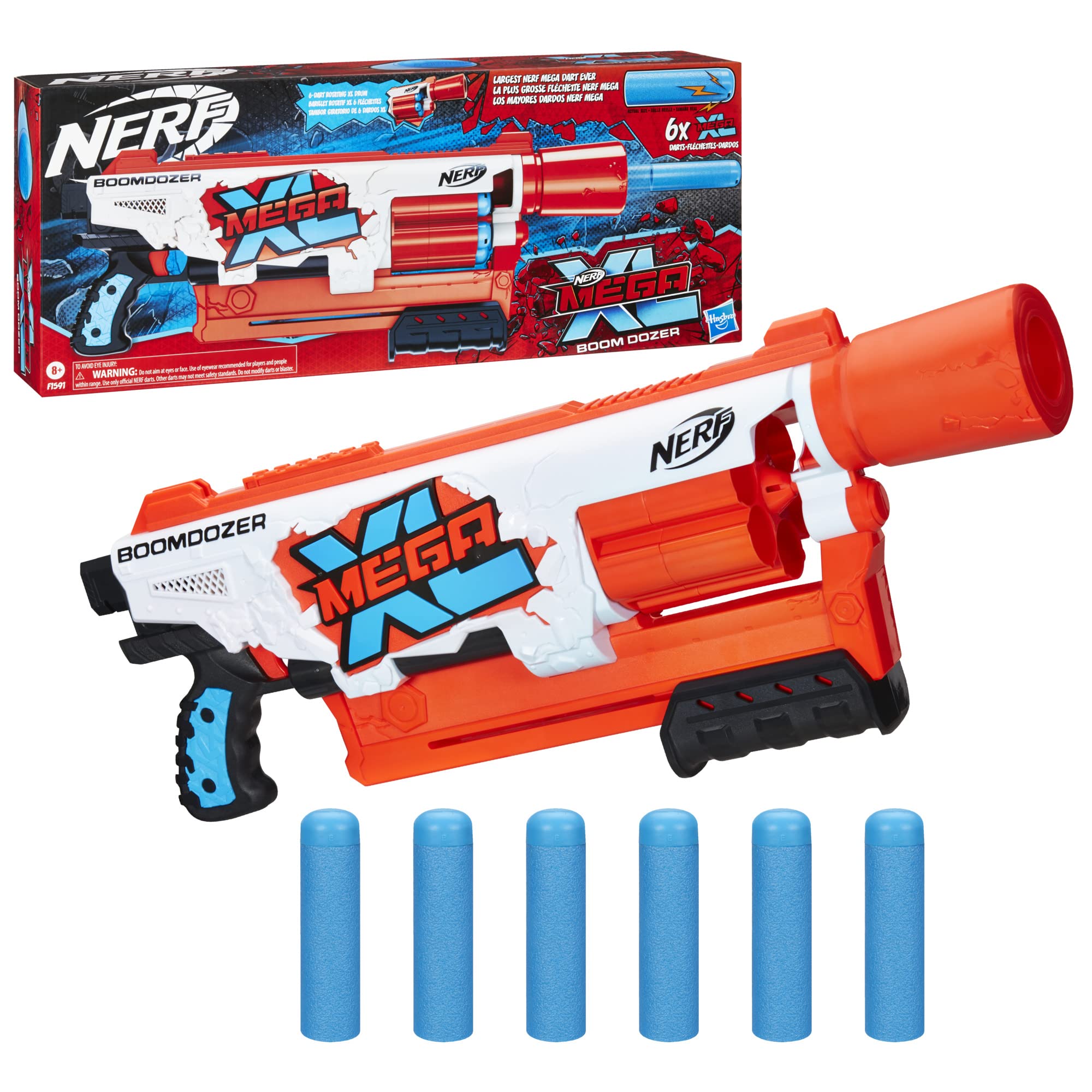 Amazon.co.jp: NERF Mega XL Boom Dozer Blaster, Largest Mega Darts