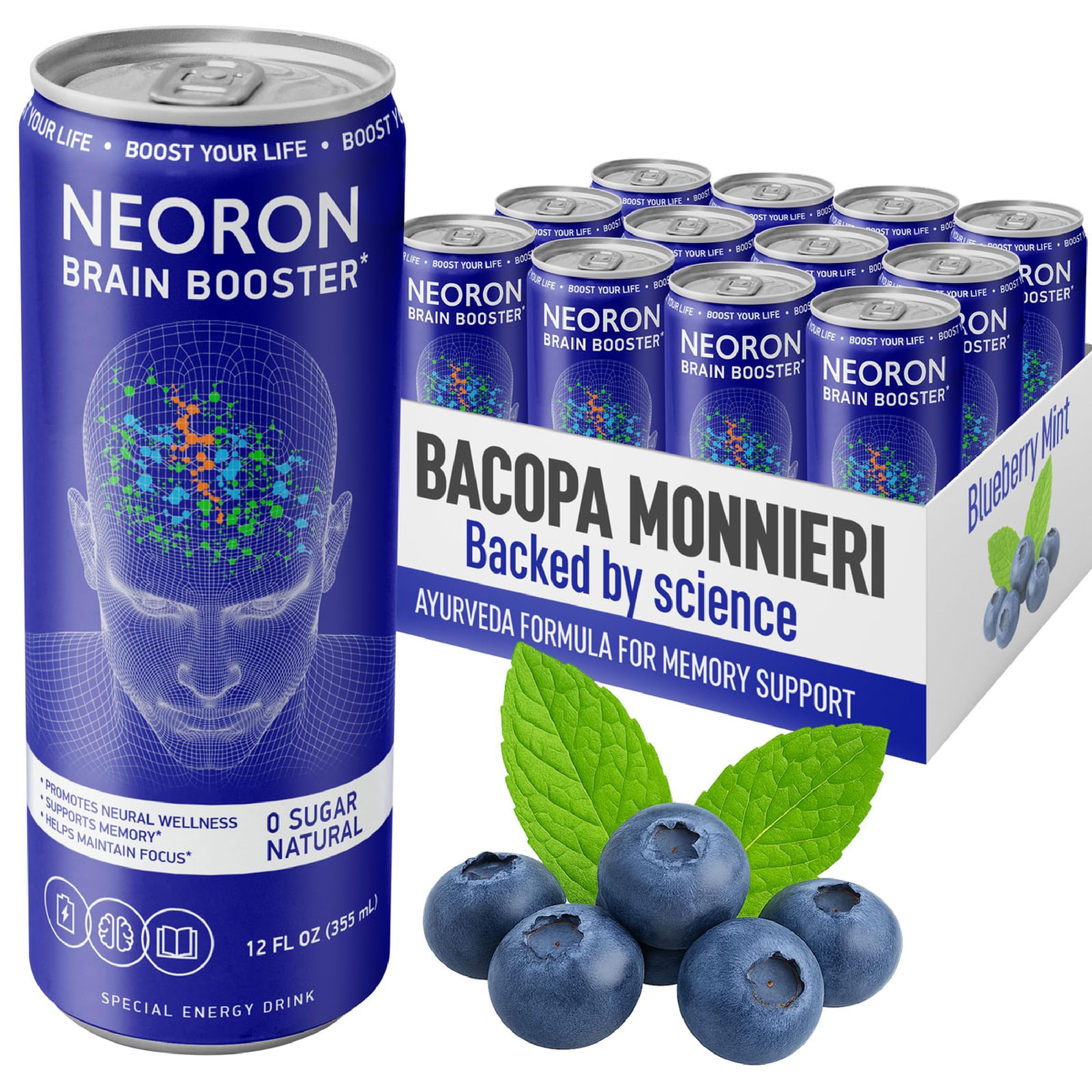 NEORON Brain Armor Focus & Memory Sugar-Free Nootropic Drink 12