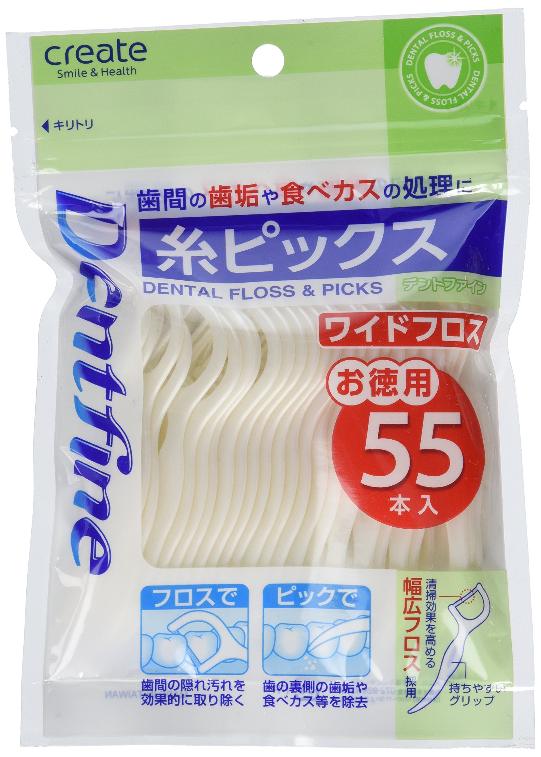 Amazon.co.jp: クリエイト デントファイン 糸ピックス55P ワイド : ホビー