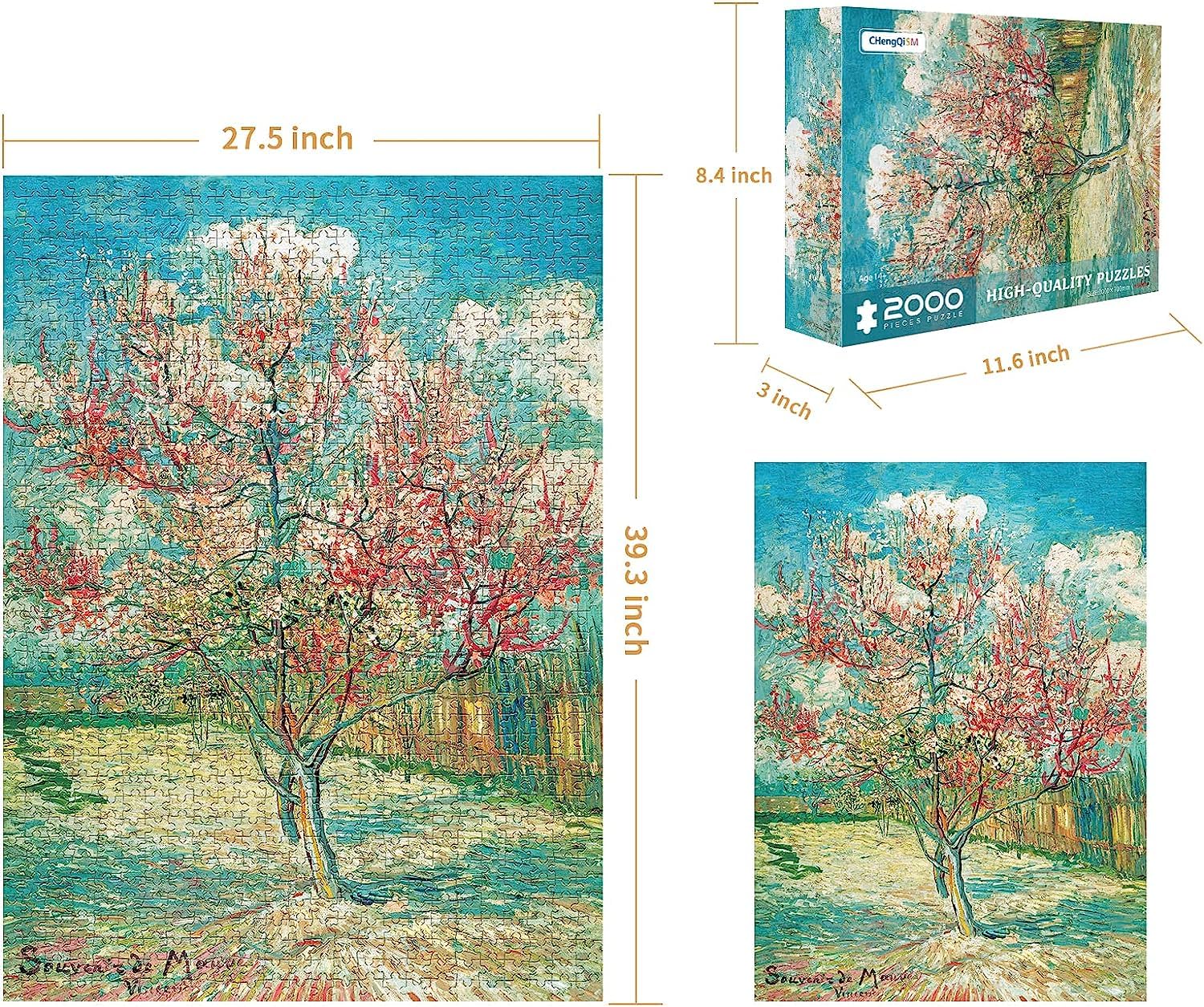 Amazon | CHengQiSM 2000ピース ジグソーパズル ラージピース 花咲く桃