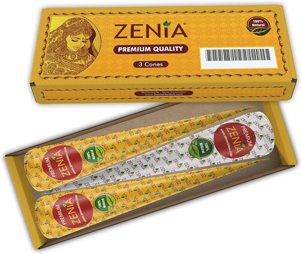 Amazon.com : Zenia Premium Henna Cones (35g Each) - 100% Natural