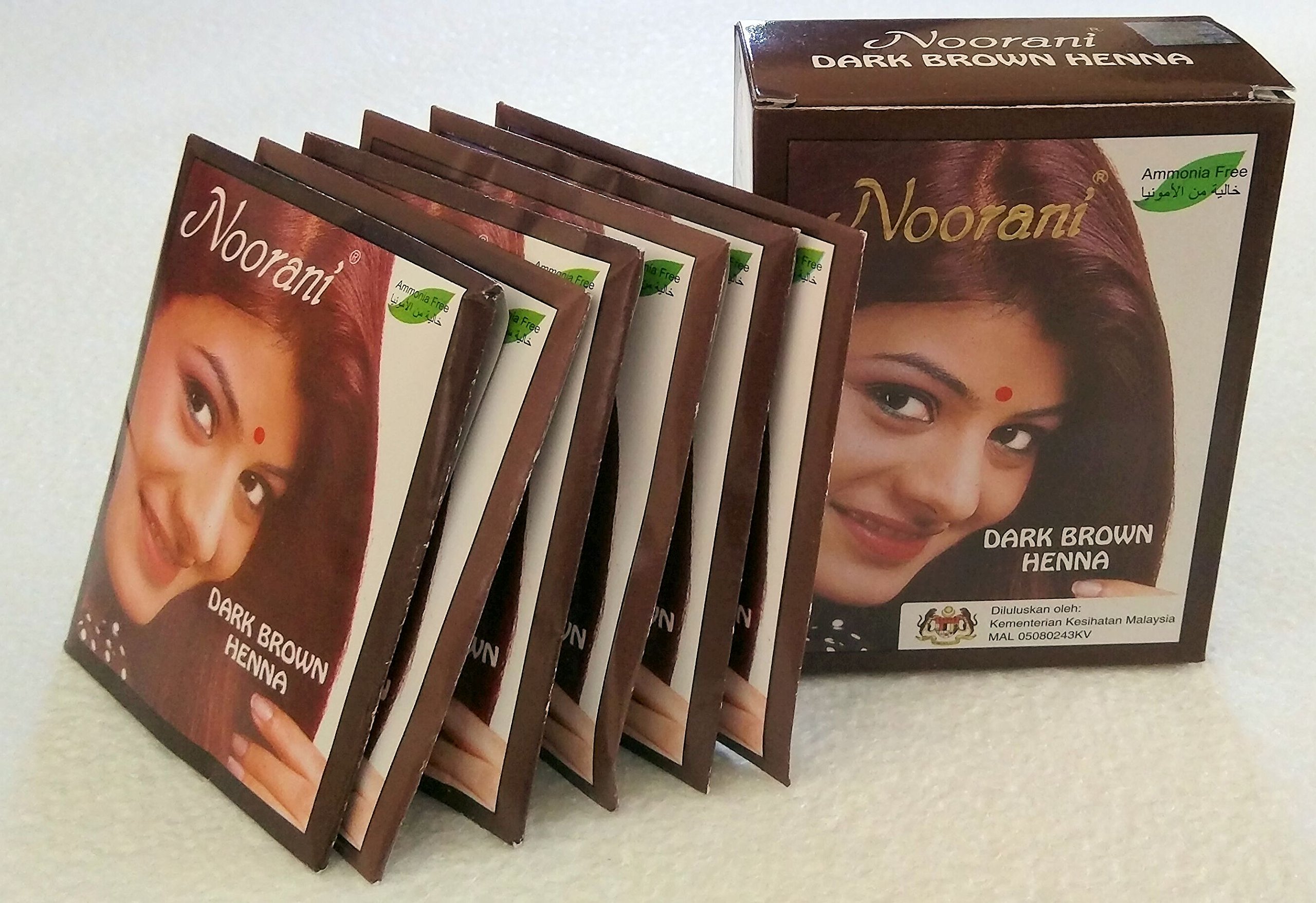Amazon.com : Noorani Dark Brown Henna 6 X 10 gms/Box : Beauty