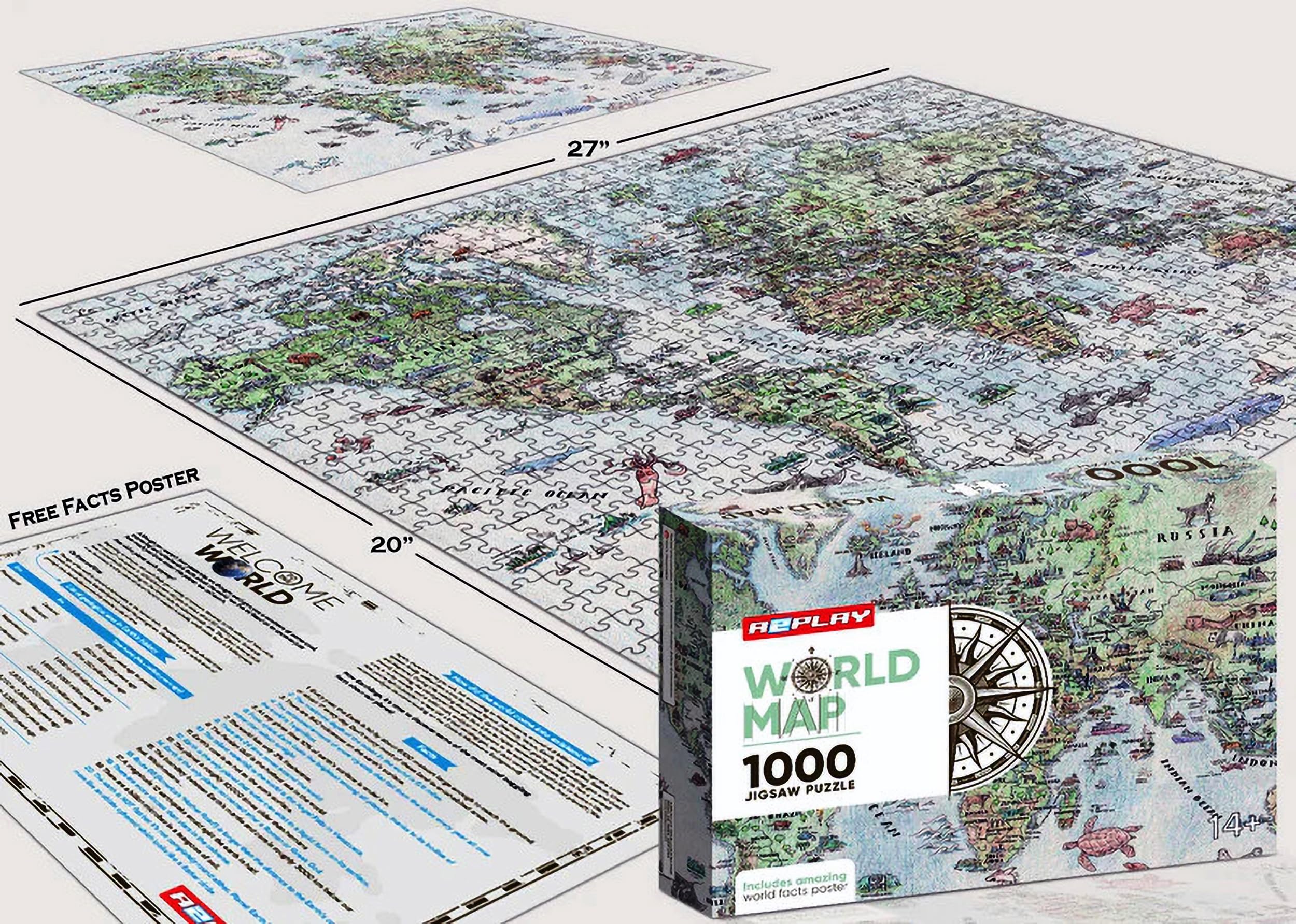 Amazon | A2PLAY 大人のための難しい世界地図パズル1000ピース