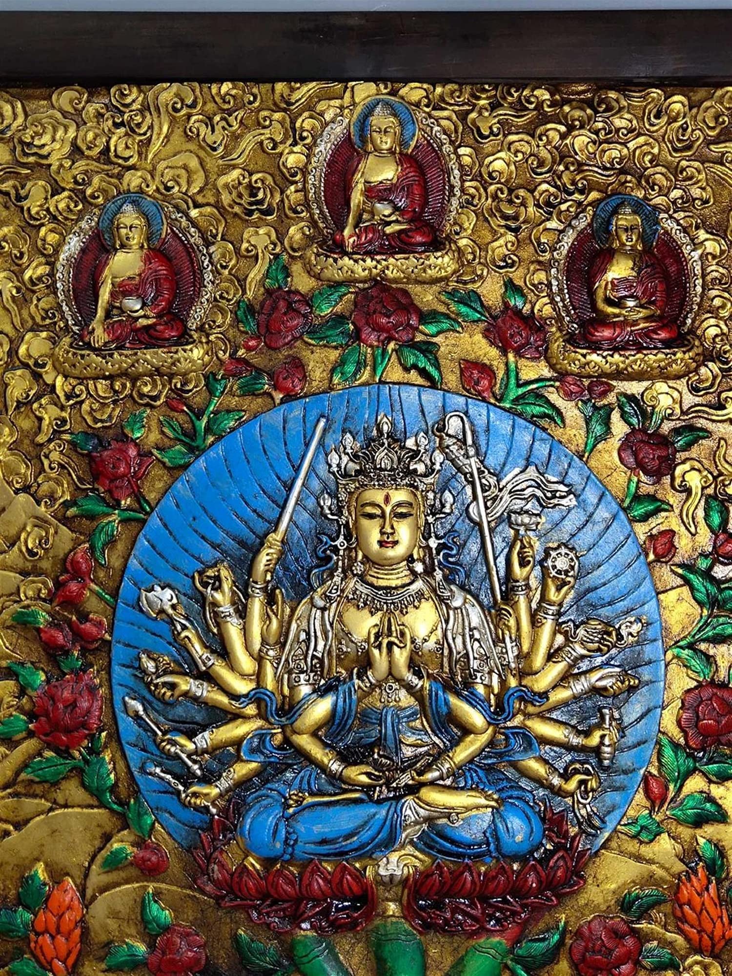 チベットタンカ千手観世音菩薩図