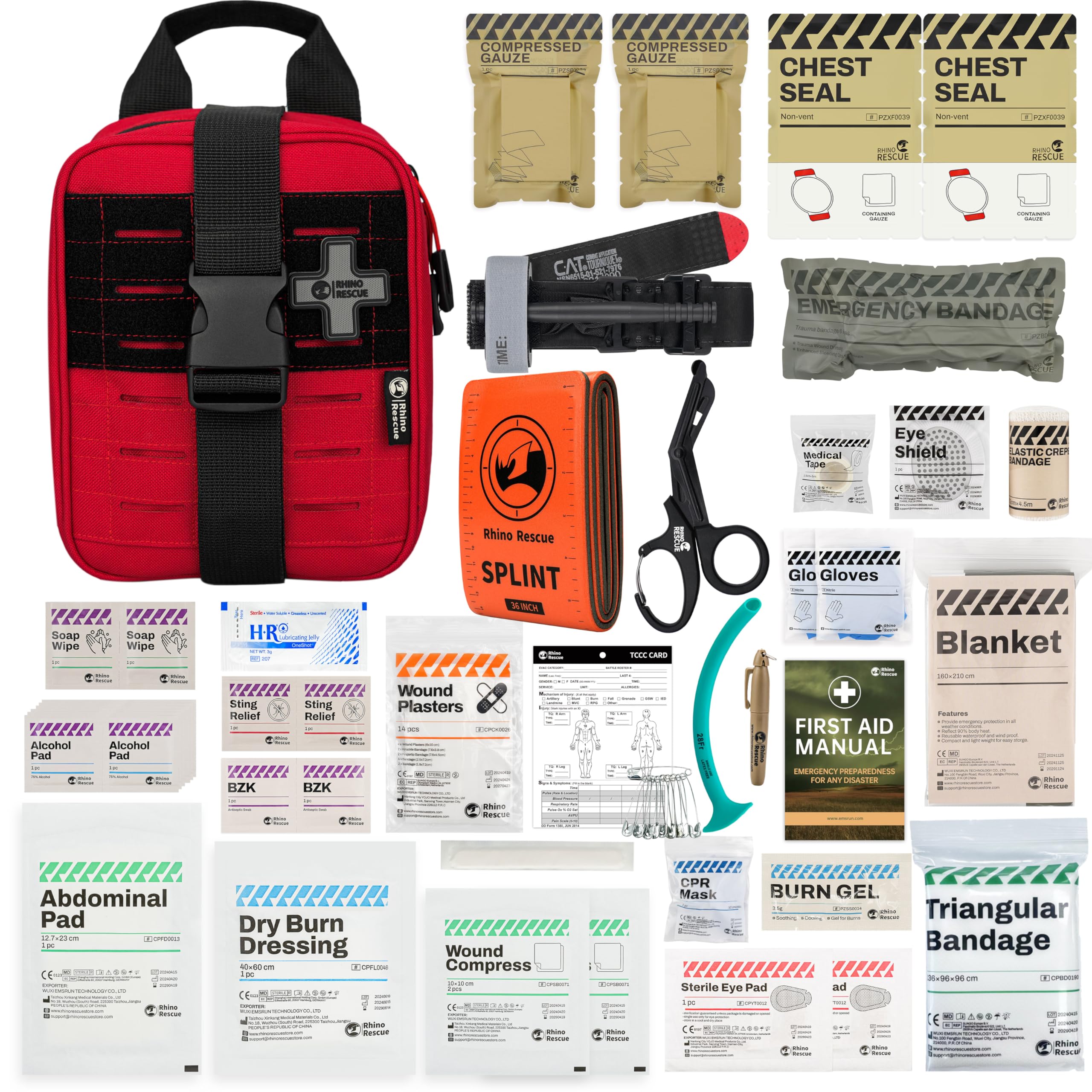 Amazon.com: RHINO RESCUE IFAK Trauma Kit with C-A-T Tourniquet