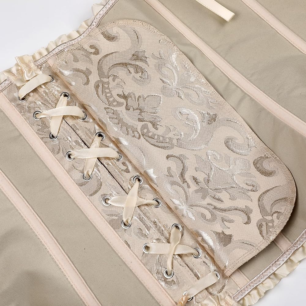 Demays Corset Tops for Women,Bustier Shapewear Lingerie,Lace Tied