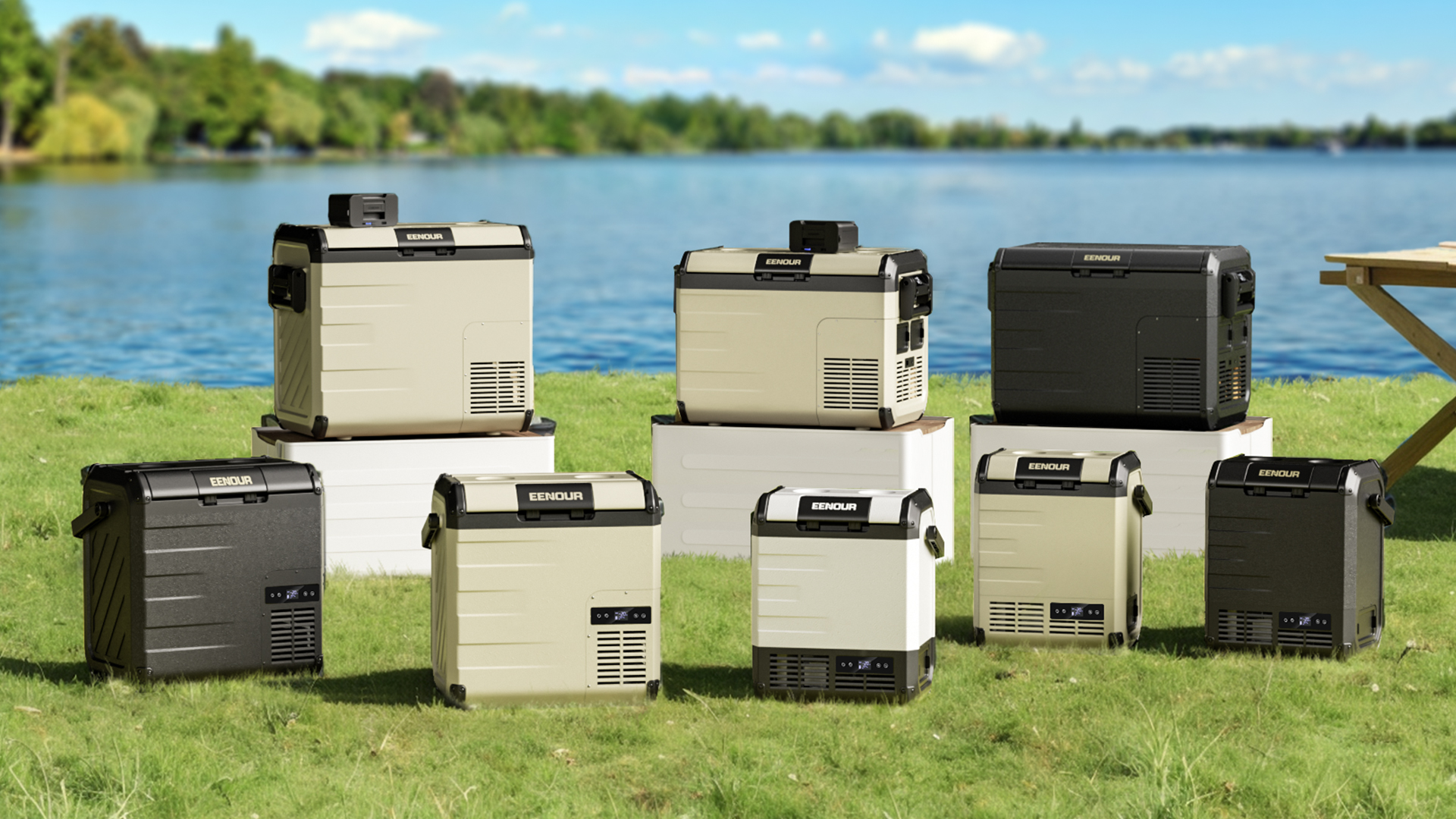 Amazon.co.jp: EENOUR 車載冷蔵庫 D10 10L -20℃～10℃ バッテリー内蔵