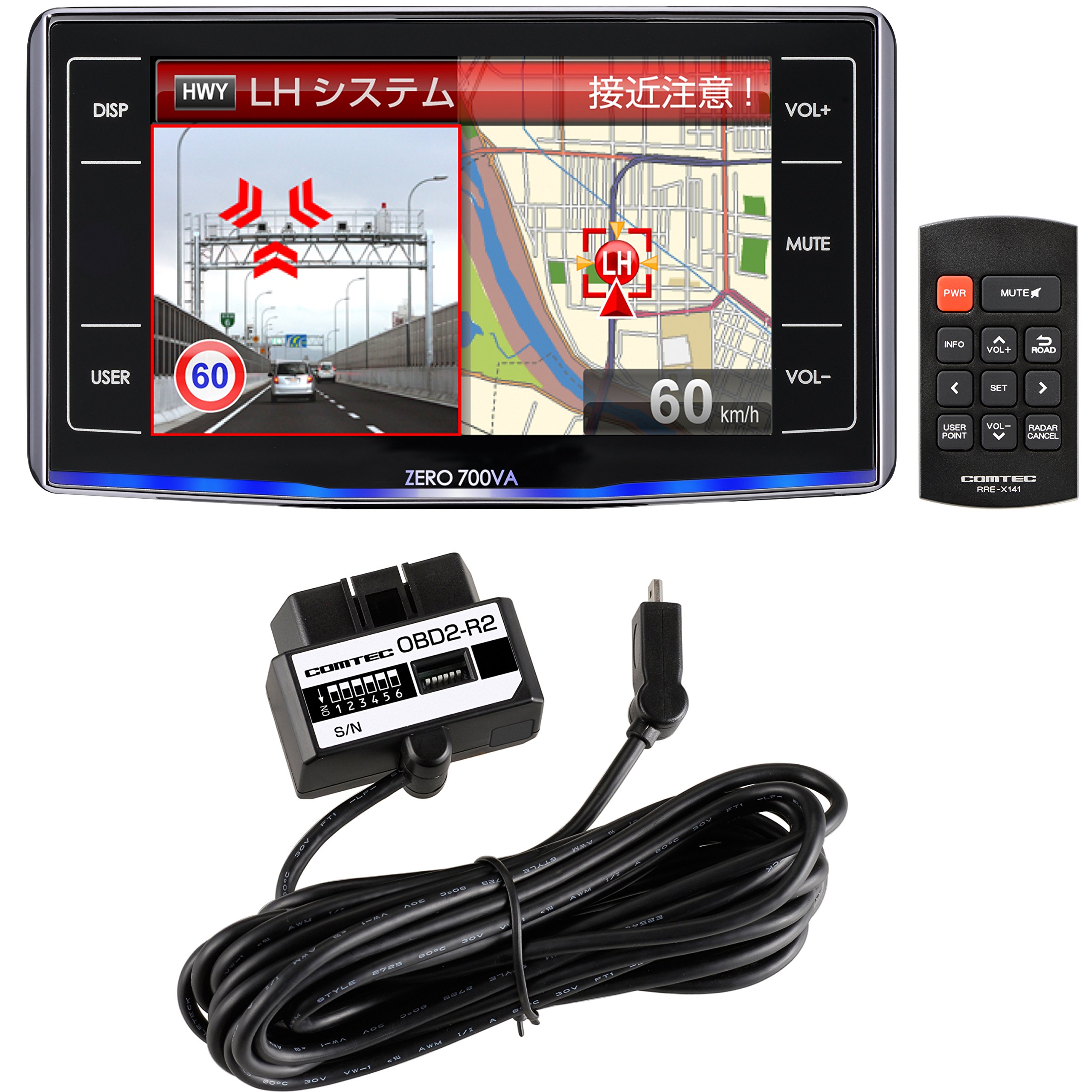 Amazon | コムテック レーダー探知機 ZERO 700VA-S (700VA+OBD2-R2