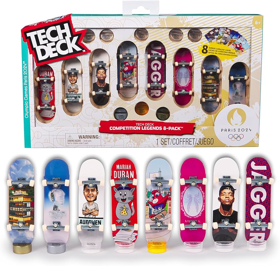 Amazon | Tech Deck Toy Skateboard 96 mm Olympic Board 8PK