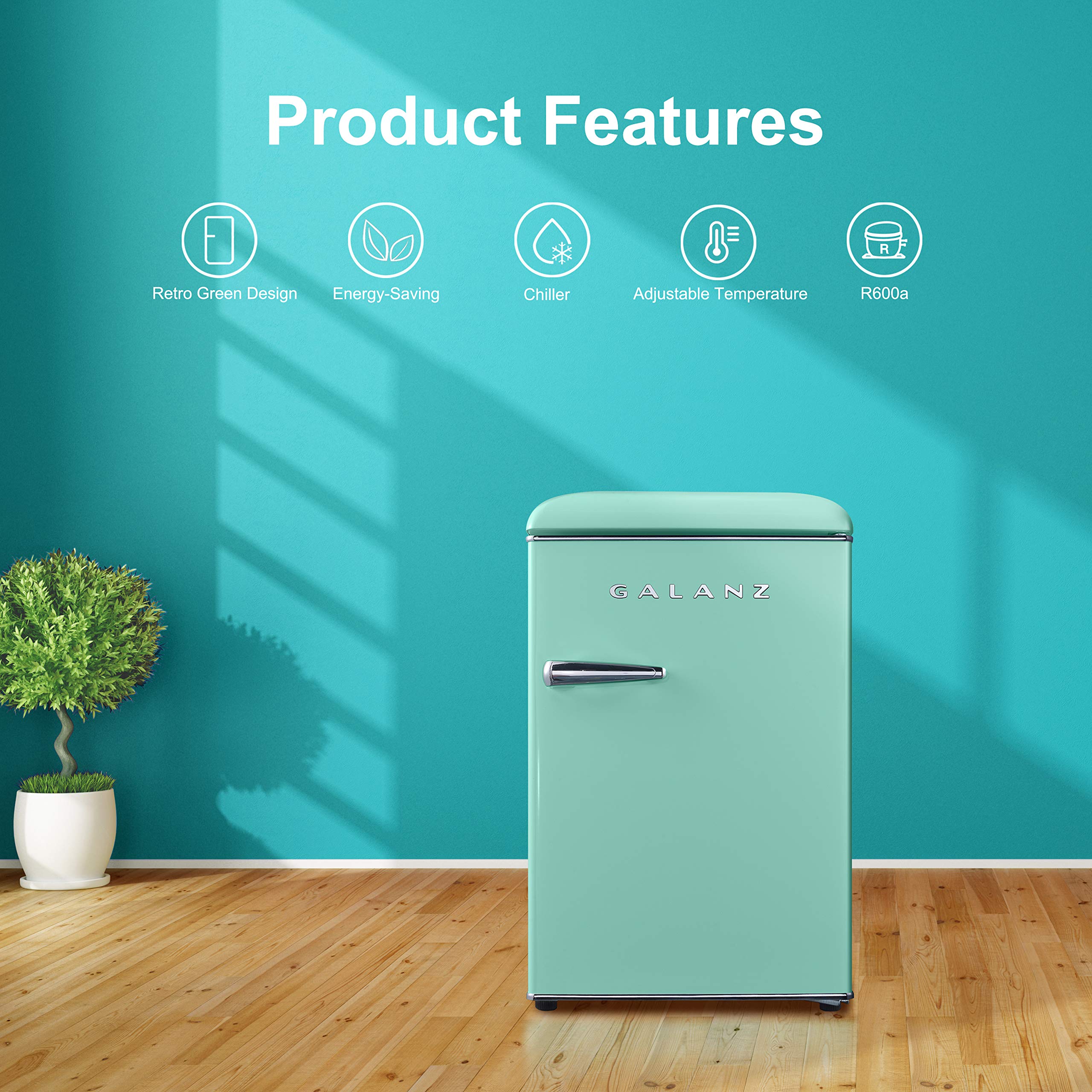 Amazon.com: Galanz GLR25MGNR10 Retro Compact Refrigerator, Mini
