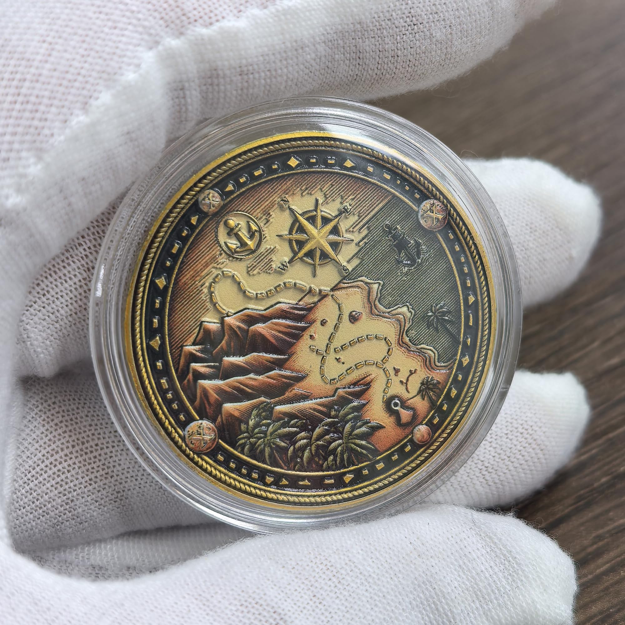 LZWIN Pirate Adventure Challenge Coin - Skull and Crossed Swords