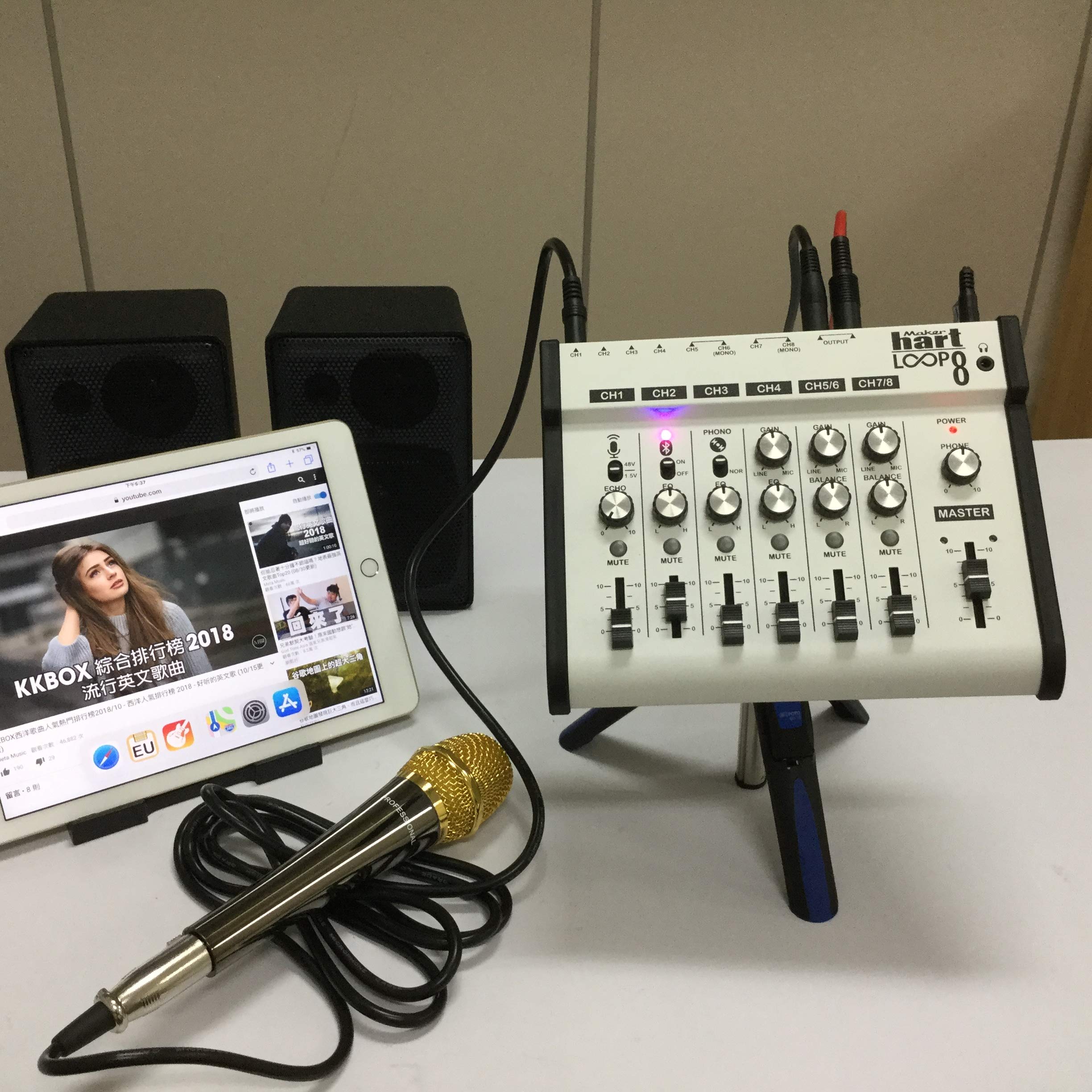 Maker hart Loop Mixer 8 3.5mm/6.3mm JACK/Bluetooth/Phono EQ Pre