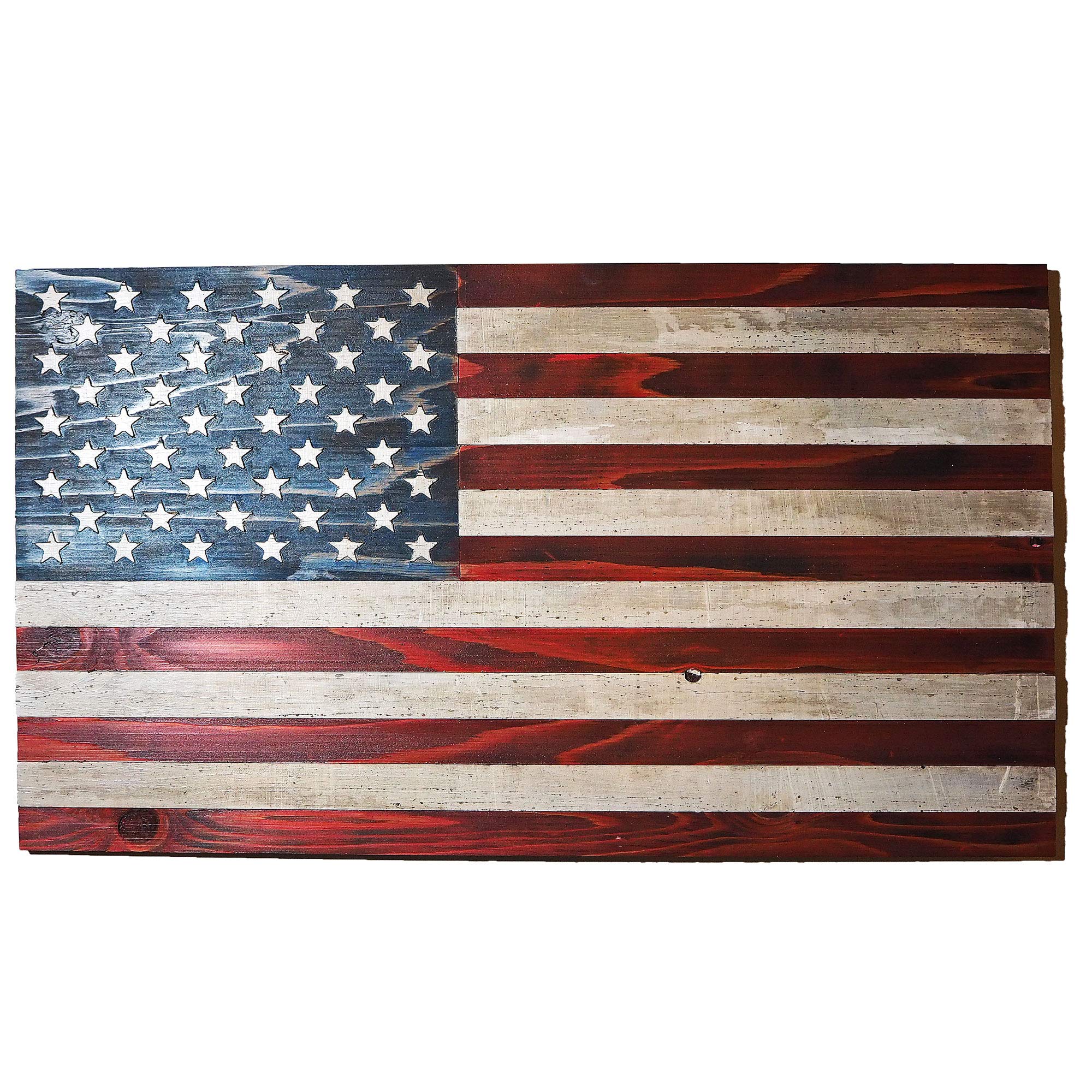 Amazon.co.jp: ビンテージ木製看板 アメリカ国旗 特大70cm星条旗
