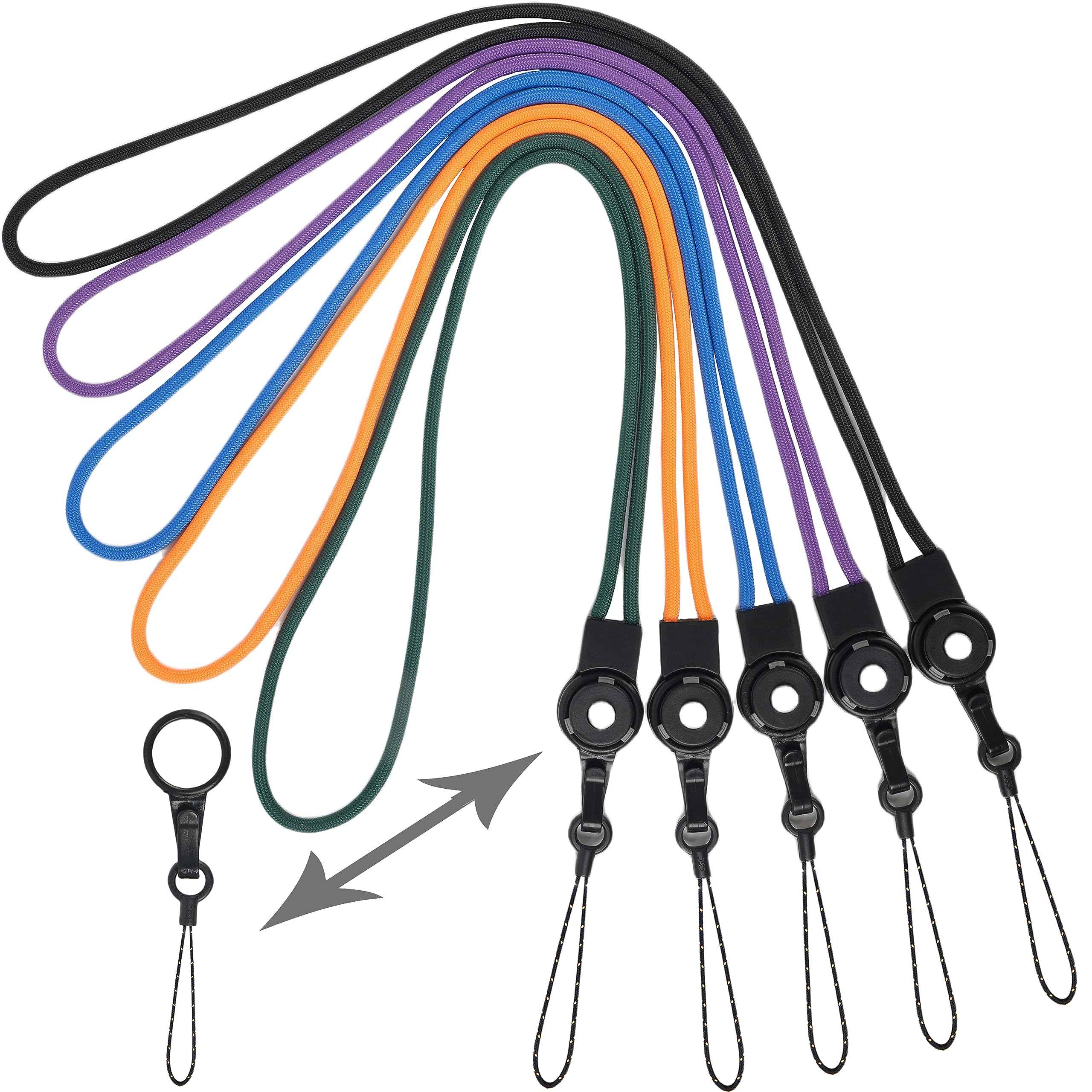 Amazon | [AMUU] ネックストラップ リング 丸紐 首掛けストラップ