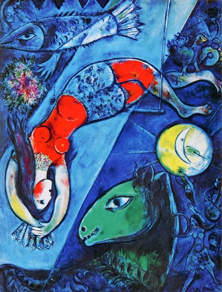 Amazon.co.jp: アートショップ フォームス マルク シャガール「青い