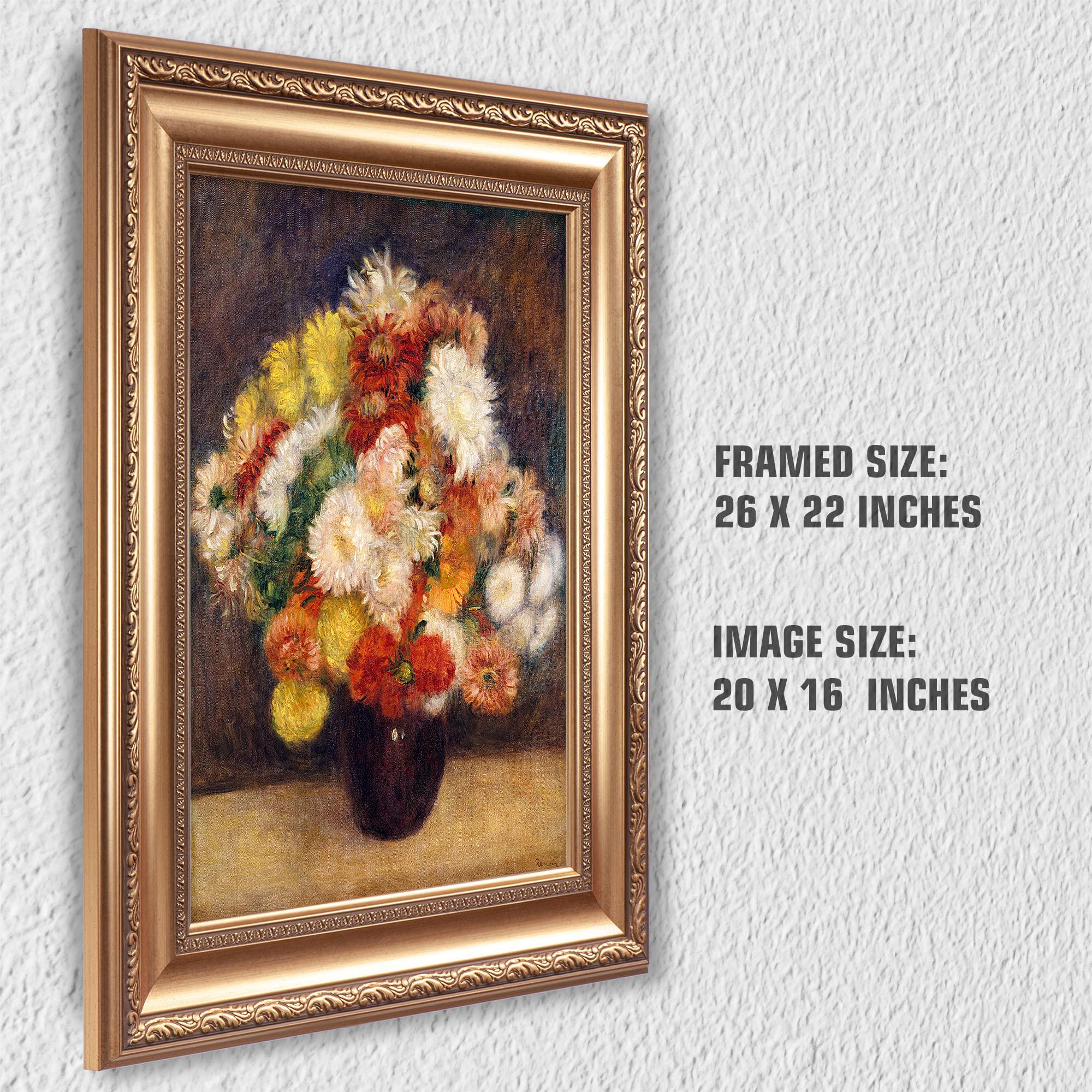 Amazon.co.jp: ピエール・オーギュスト・ルノワール作 菊の花束 絵画