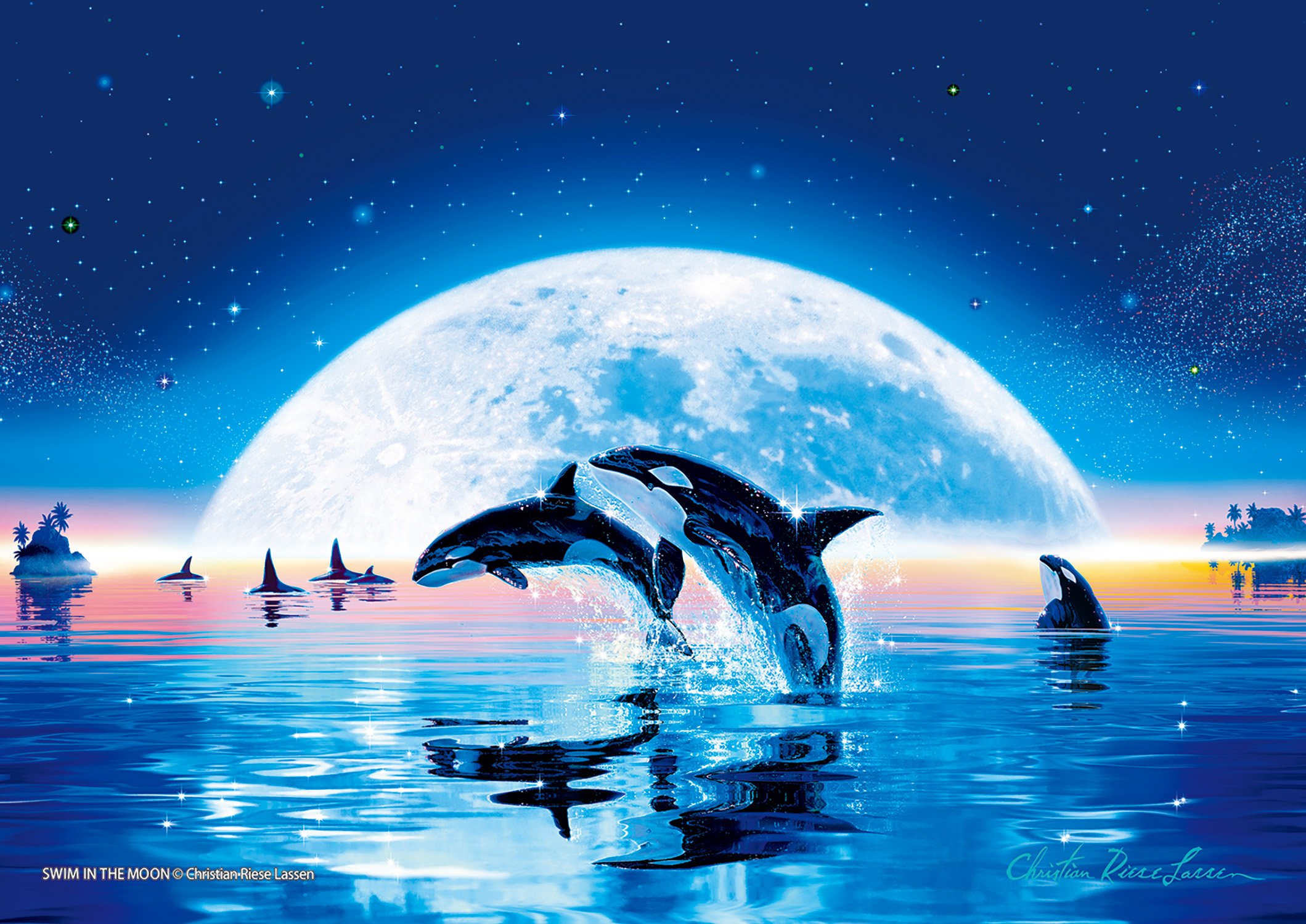 Amazon.co.jp: 108ピース 光るジグソーパズル ラッセン スイム イン ザ