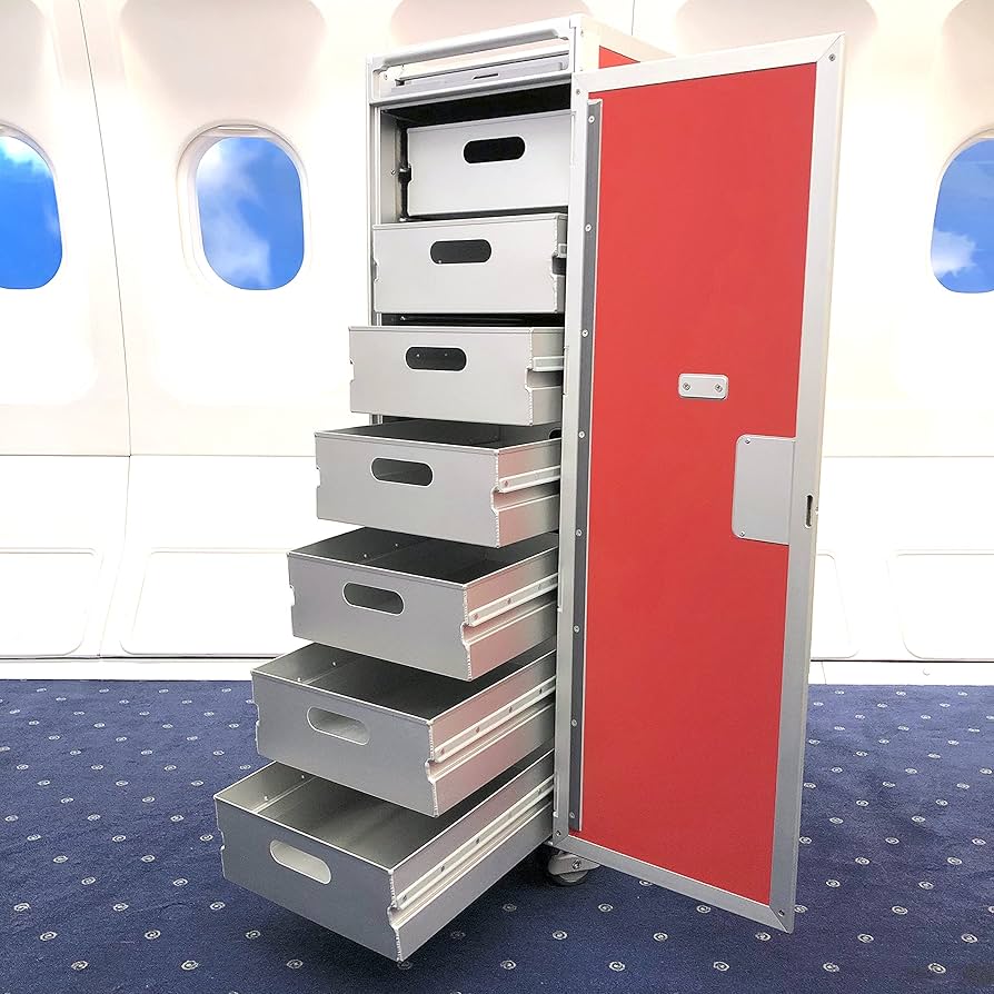 Amazon｜ドロワー 各種ミールカート対応 引出し 機内搭載カート アルミ