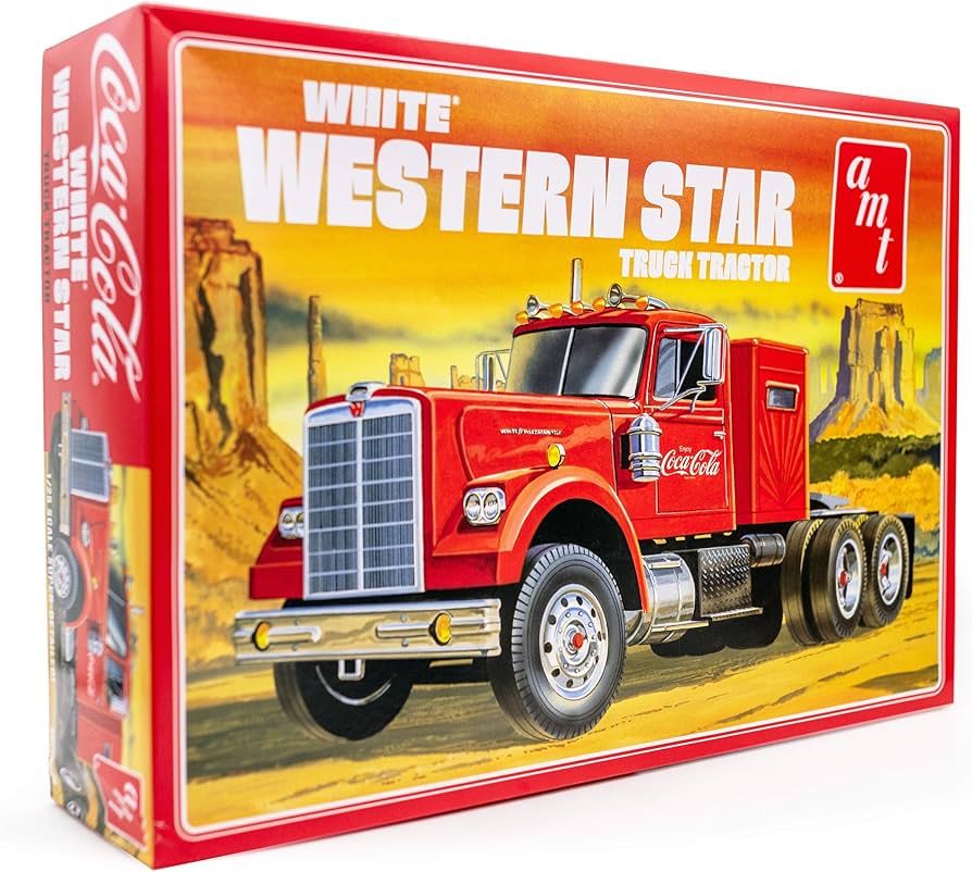 Amazon.com: AMT White Western Star Semi Tractor (Coca Cola) 1:25
