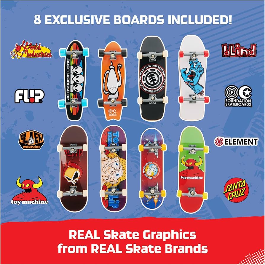Amazon.com: Tech Deck, 25th Anniversary 8-Pack Fingerboards with
