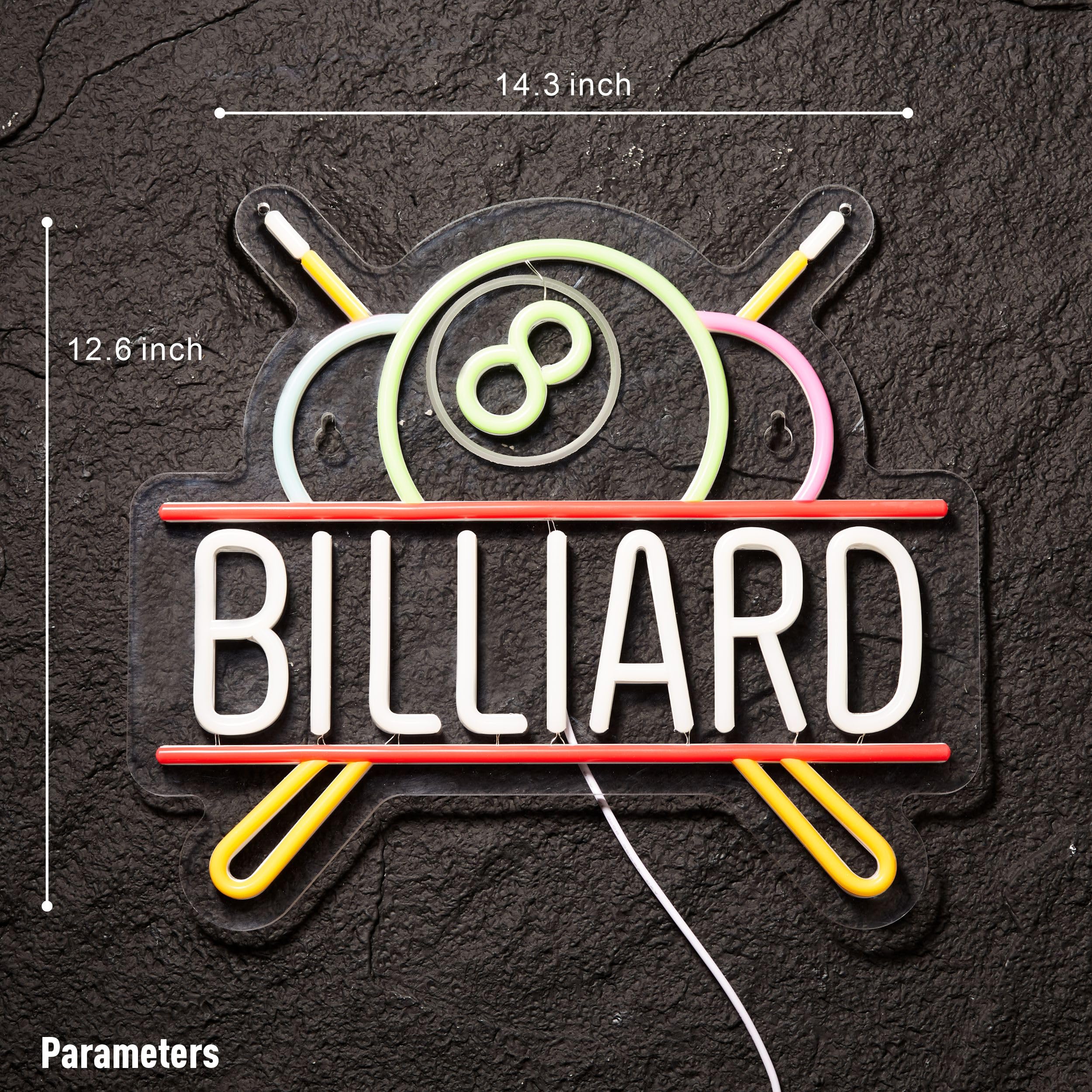 Amazon.co.jp: ビリヤード ネオンサイン 壁装飾 ゲームルーム ネオン