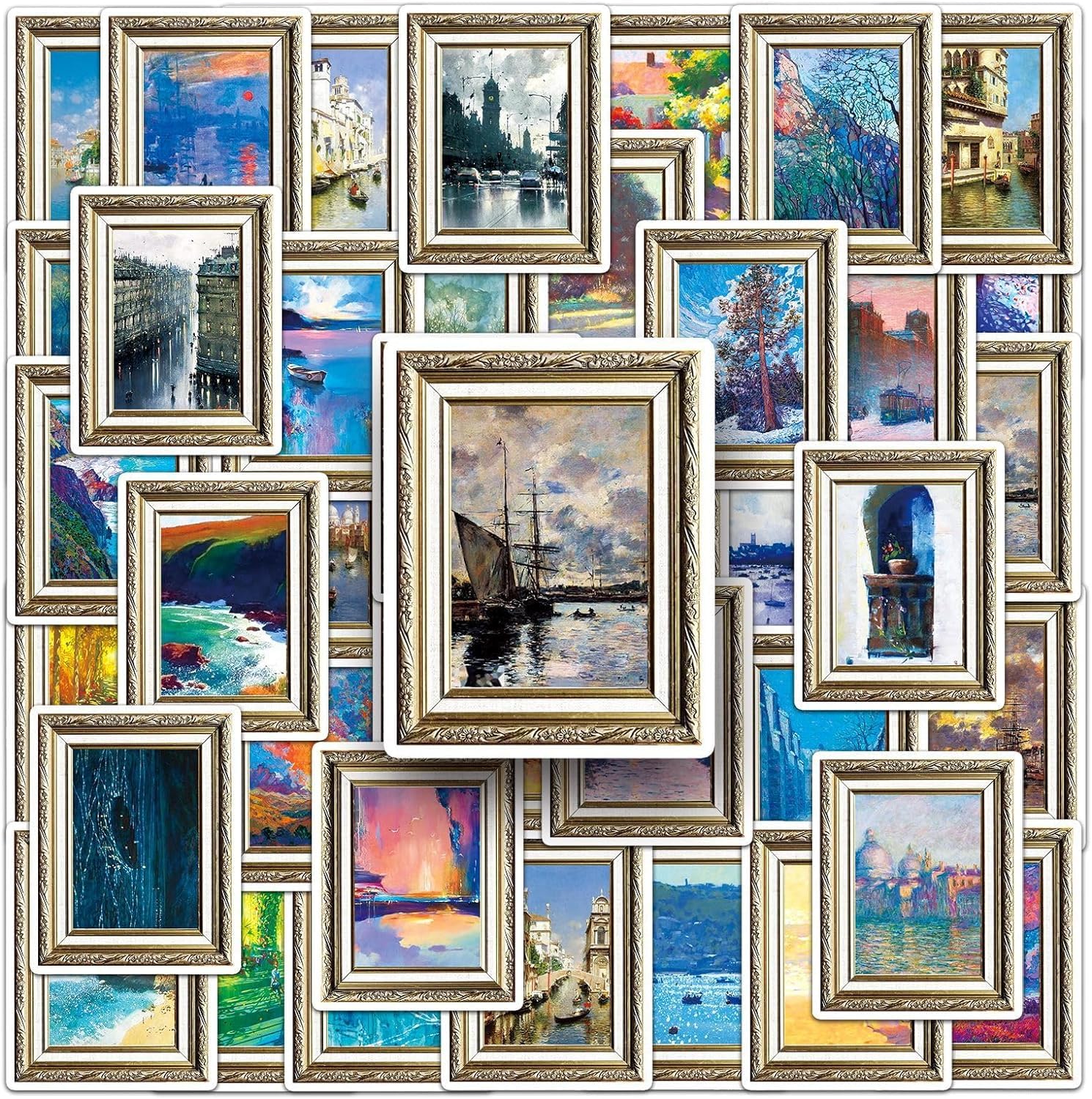 Amazon.co.jp: 油絵 油彩画 名作 風景 木枠 額縁 フレーム 美術 美大生