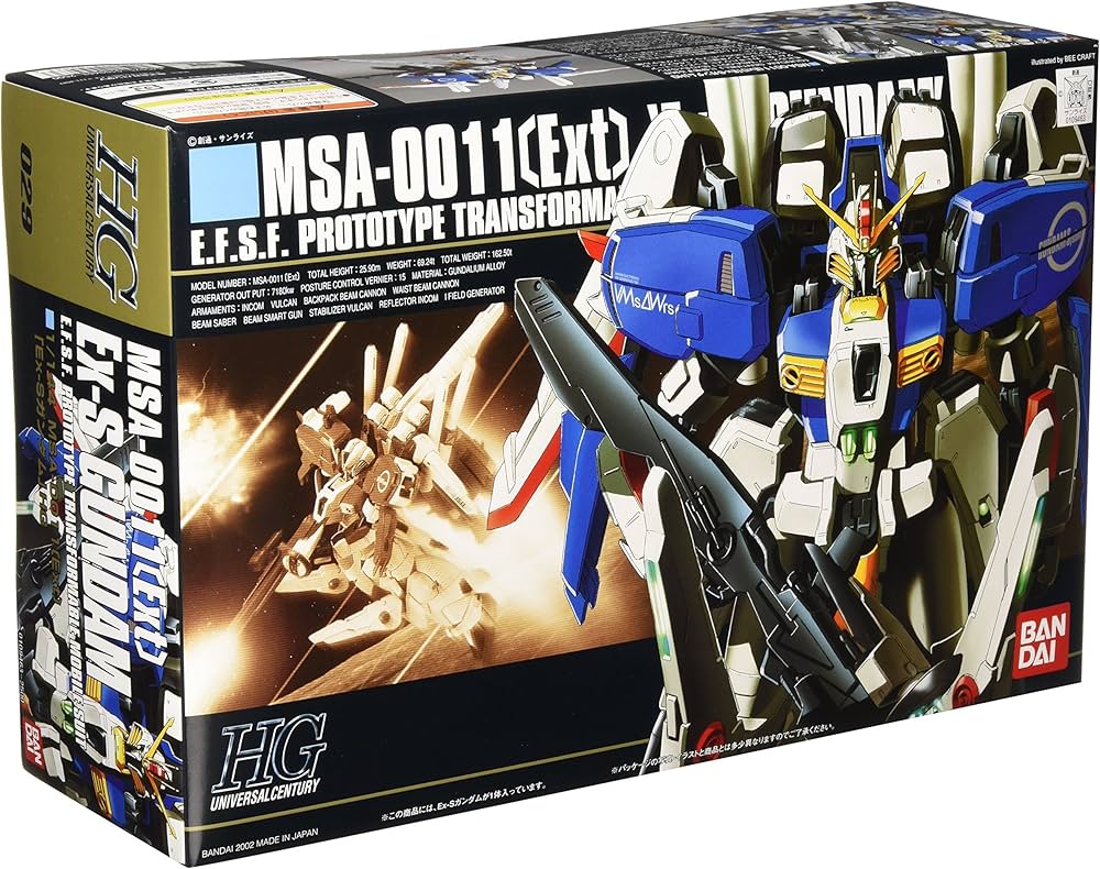 Msa-0011 (Ext) Ex-S Gundam Gunpla Hguc High Grade 1/144 : Amazon