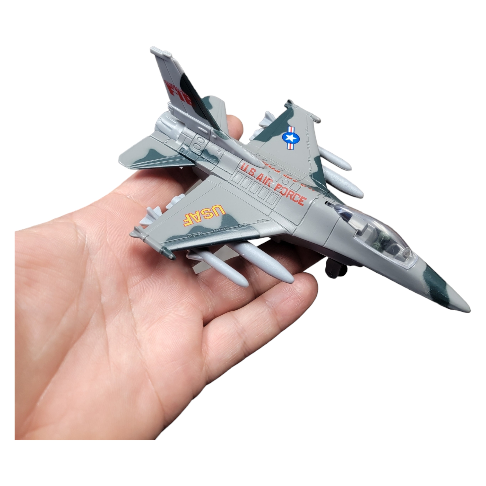 Amazon.com: Diecast Pull Back F-16 Fighting Falcon Jets with