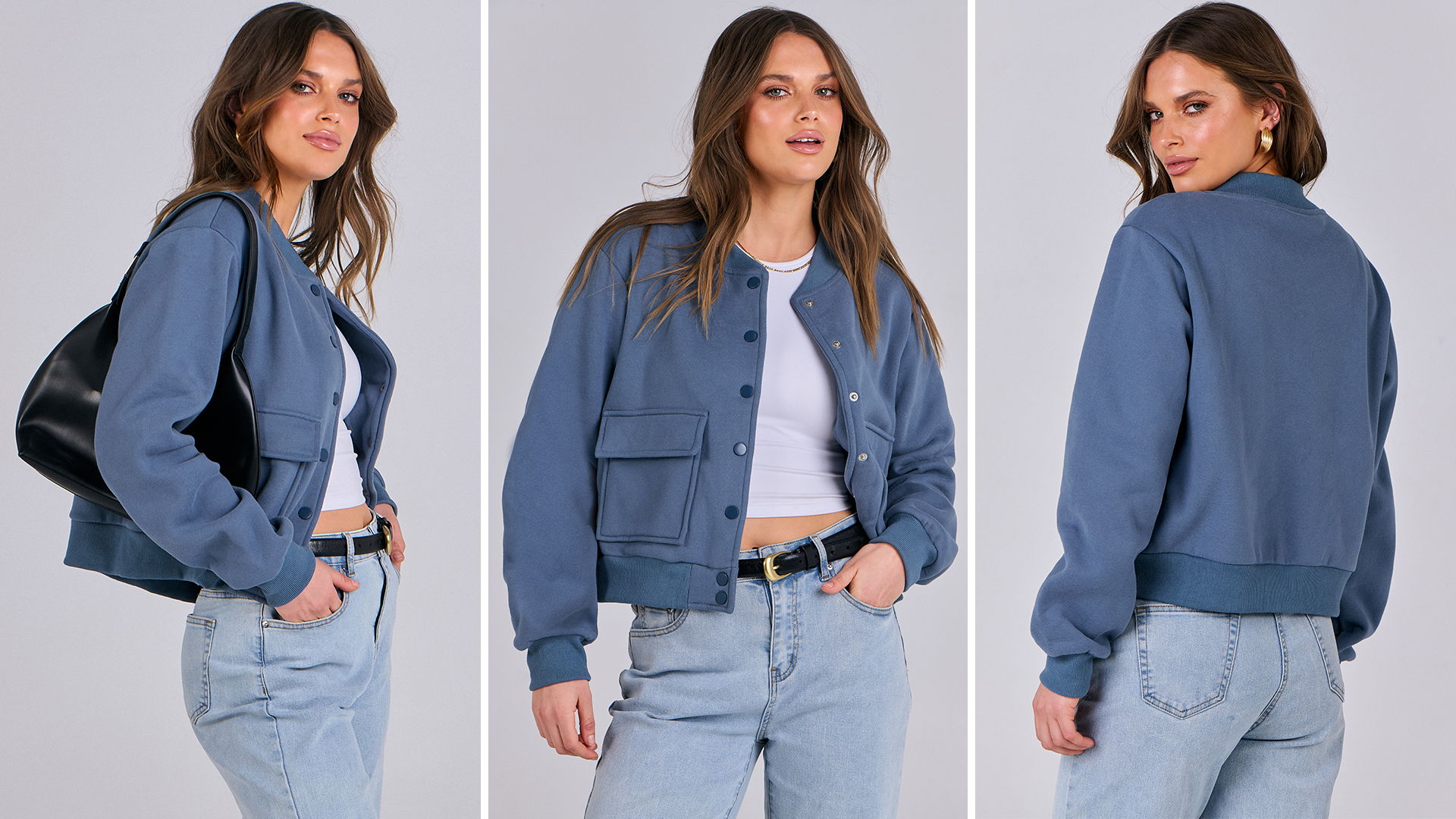 Amazon.com: ANRABESS Women Cropped Bomber Jacket 2025 Fashion