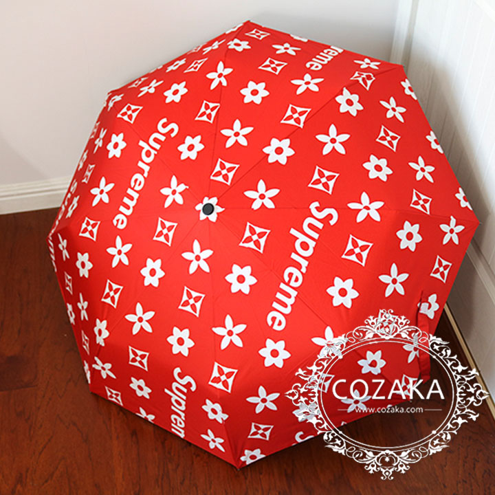 シュプリーム 折り畳み傘 ブランド lv＆supreme 傘 折りたたみ傘 日傘