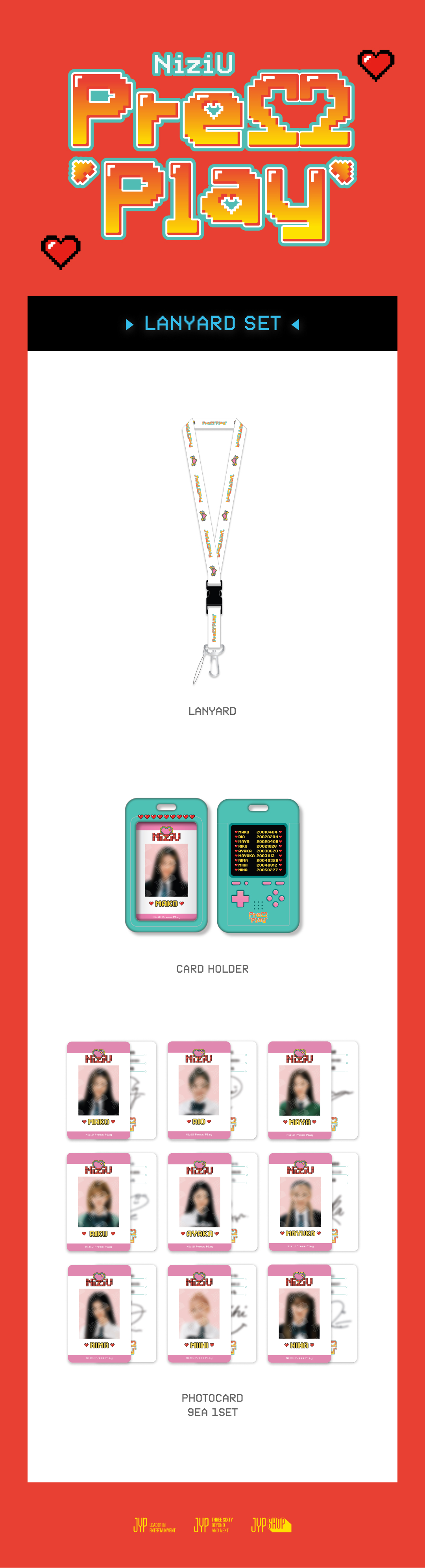 NiziU LANYARD SET - Press Play | JYP SHOP